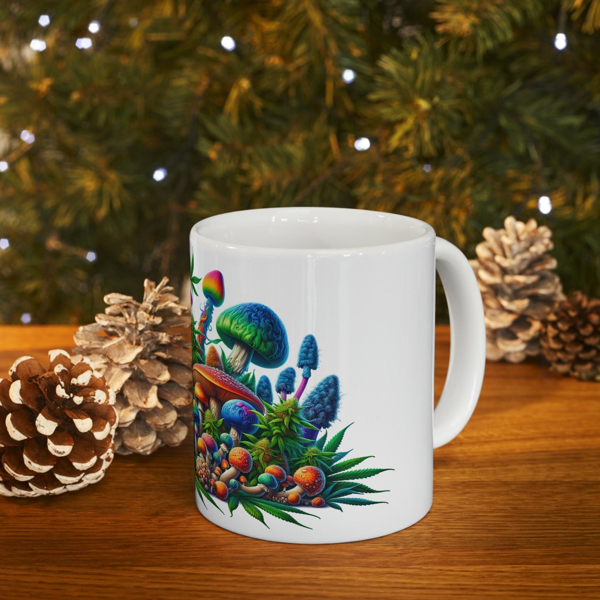 WEED SHROOM LAND - Marijuana Themed Coffee Mug - Perfect Gift for Smokers/Stoner, Marijuana Lover; Wake and Bake Mug - Weed Mug / Stoner Mug