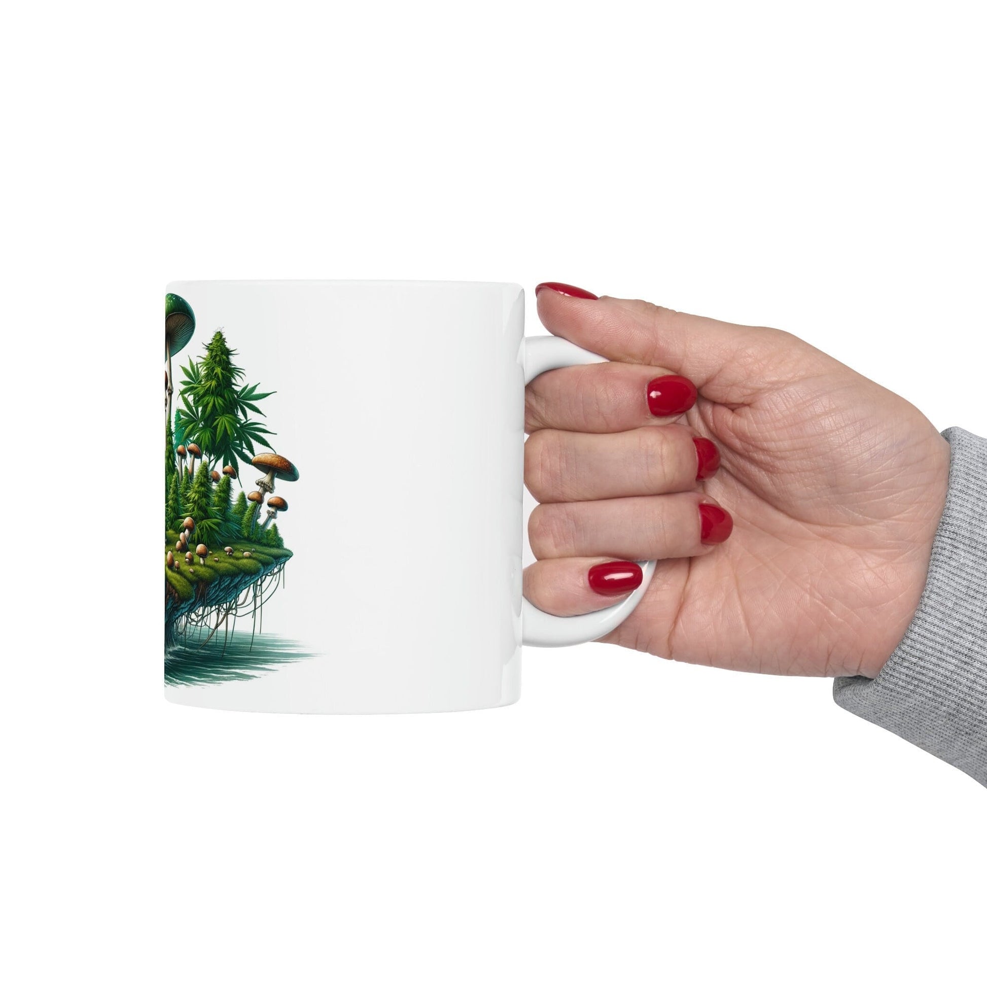Marijuana SHROOM ISLAND - WEED Themed Coffee Mug - Perfect Gift for Smoker/Stoner, Marijuana Lover; Wake and Bake Mug - Weed Mug/Stoner Mug