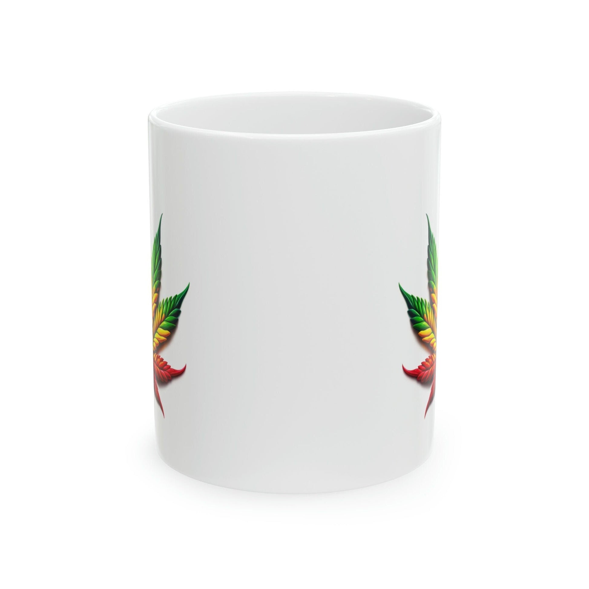 RASTA WEED LEAF - Marijuana Themed Coffee Mugs - Perfect Gift for Smokers / Stoners; Wake and Bake Mug - Weed Mug / Stoner Mug