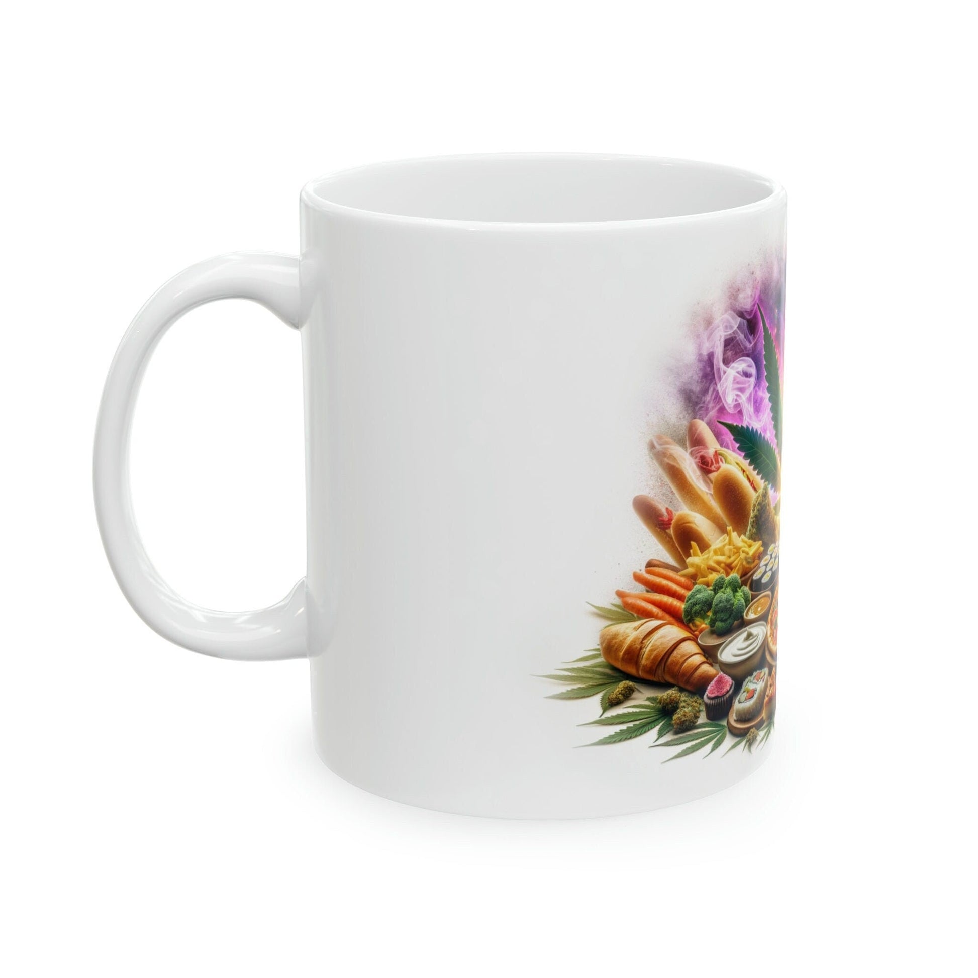 MUNCHIES - WEED Themed Coffee Mug - Perfect Gift for Smokers/Stoner, Marijuana Lover; Wake and Bake Mug - Weed Mug / Stoner Mug