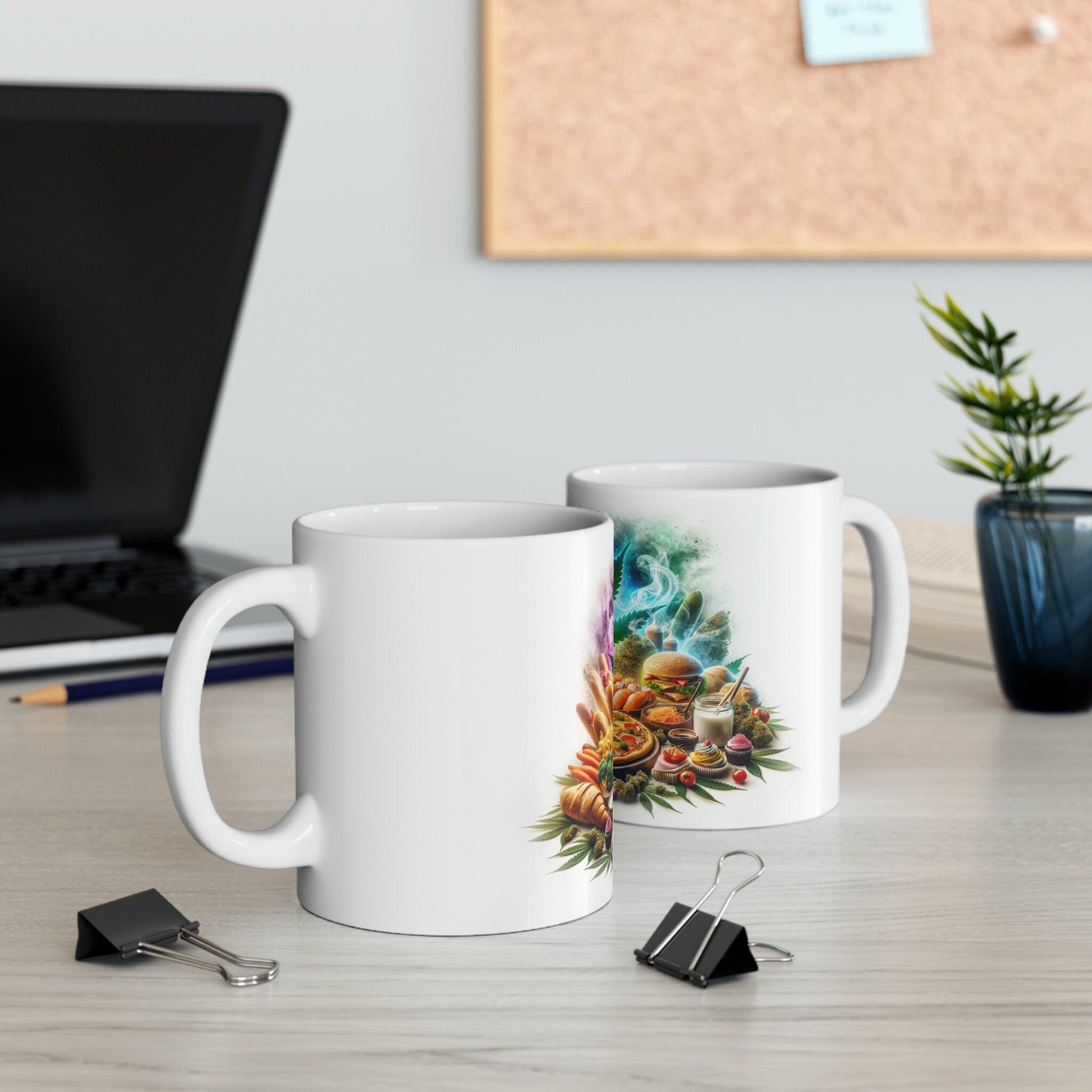 MUNCHIES - WEED Themed Coffee Mug - Perfect Gift for Smokers/Stoner, Marijuana Lover; Wake and Bake Mug - Weed Mug / Stoner Mug