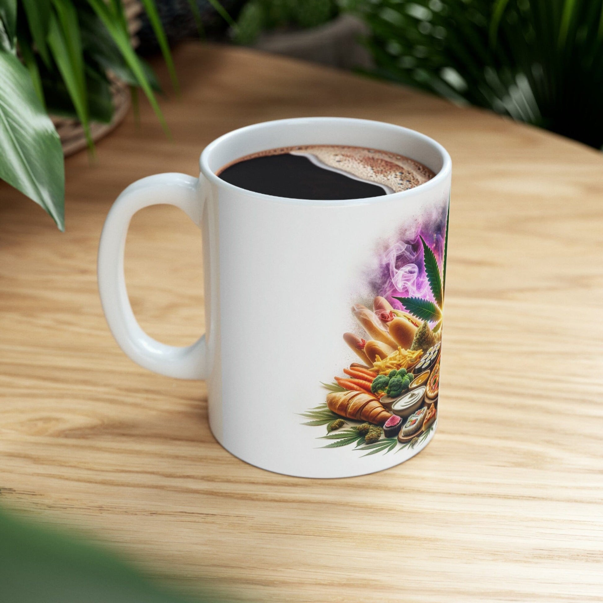 MUNCHIES - WEED Themed Coffee Mug - Perfect Gift for Smokers/Stoner, Marijuana Lover; Wake and Bake Mug - Weed Mug / Stoner Mug