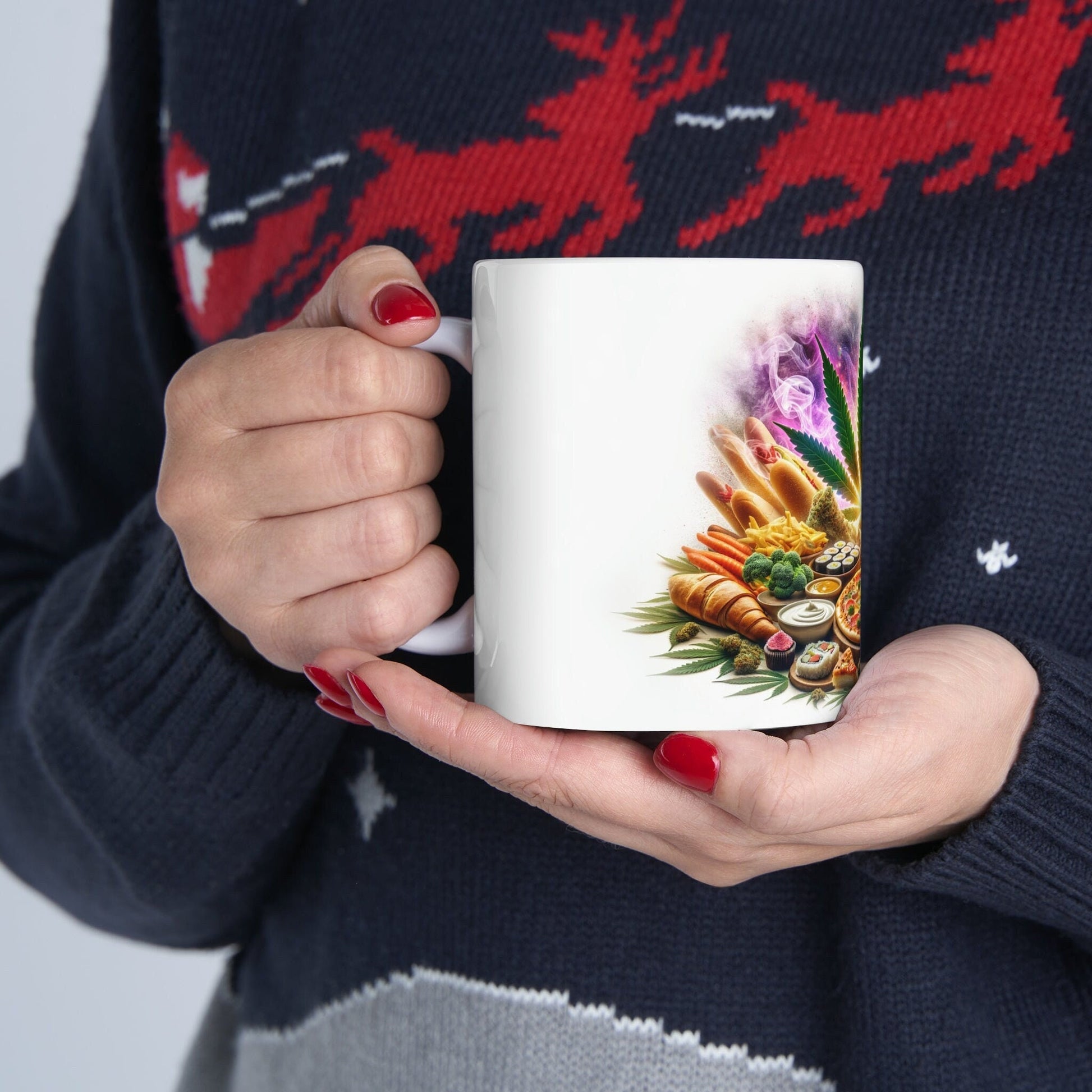 MUNCHIES - WEED Themed Coffee Mug - Perfect Gift for Smokers/Stoner, Marijuana Lover; Wake and Bake Mug - Weed Mug / Stoner Mug