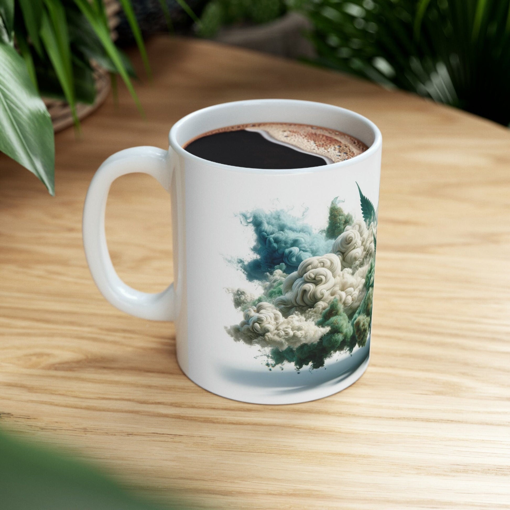 WEED CLOUD - Marijuana Themed Coffee Mug - Perfect Gift for Smokers/Stoners, Marijuana Lover; Wake and Bake Mug - Weed Mug / Stoner Mug
