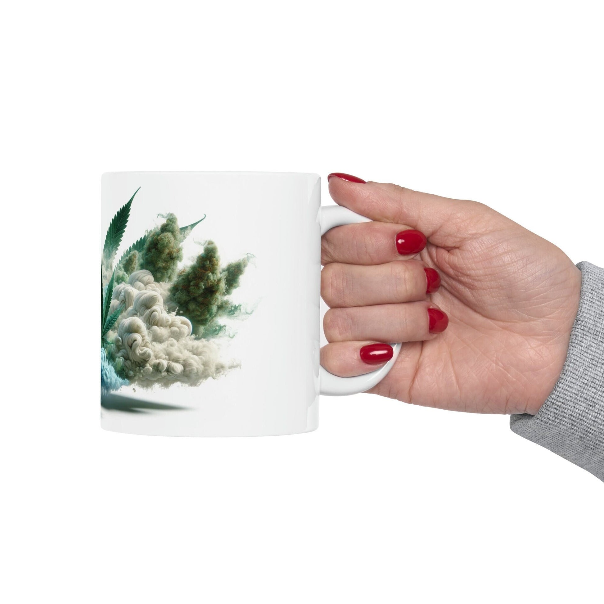 WEED CLOUD - Marijuana Themed Coffee Mug - Perfect Gift for Smokers/Stoners, Marijuana Lover; Wake and Bake Mug - Weed Mug / Stoner Mug