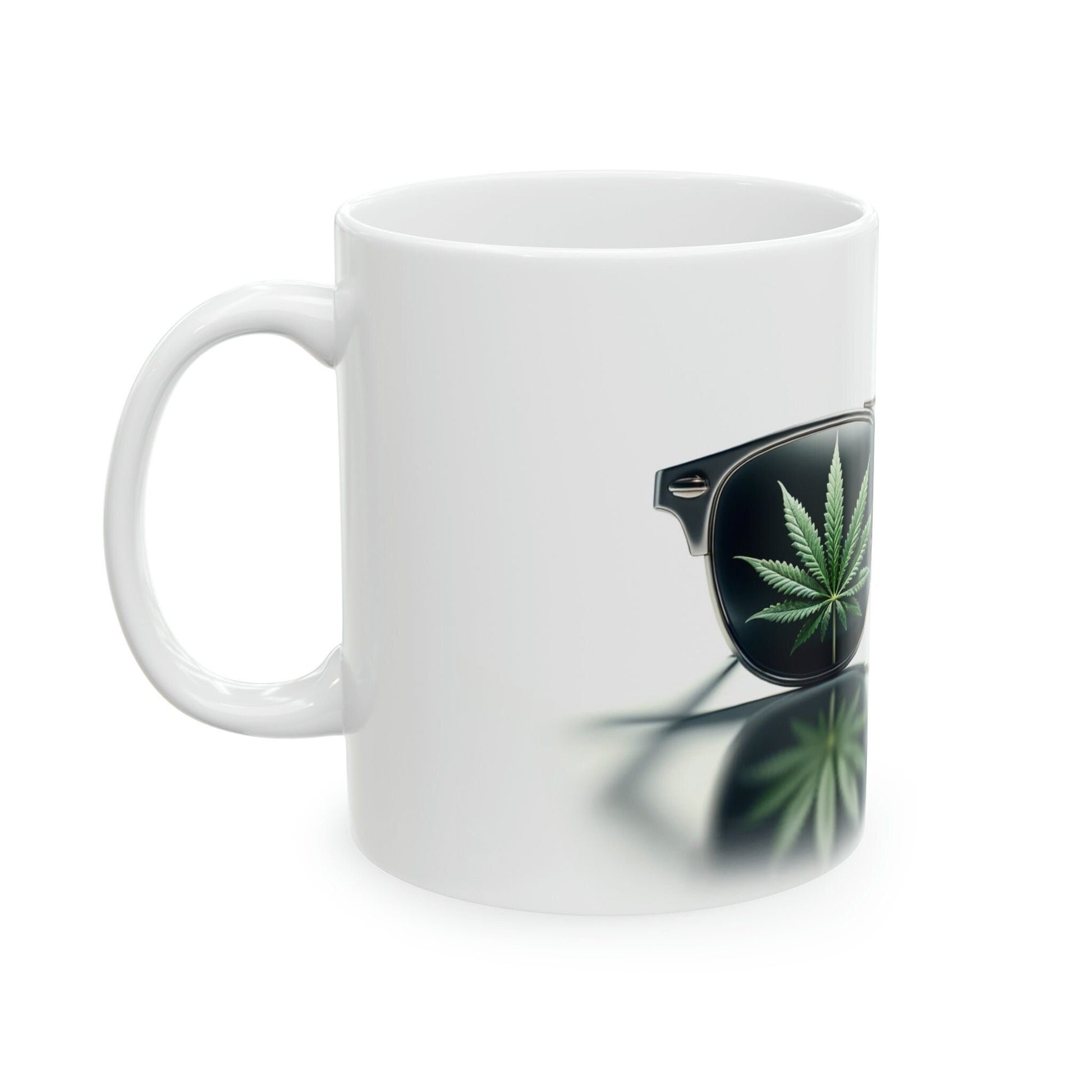 WEED GLASSES - Marijuana Themed Coffee Mugs - Perfect Gift for Smokers, Stoners, Marijuana Lovers; Wake and Bake Mug - Weed Mug / Stoner Mug