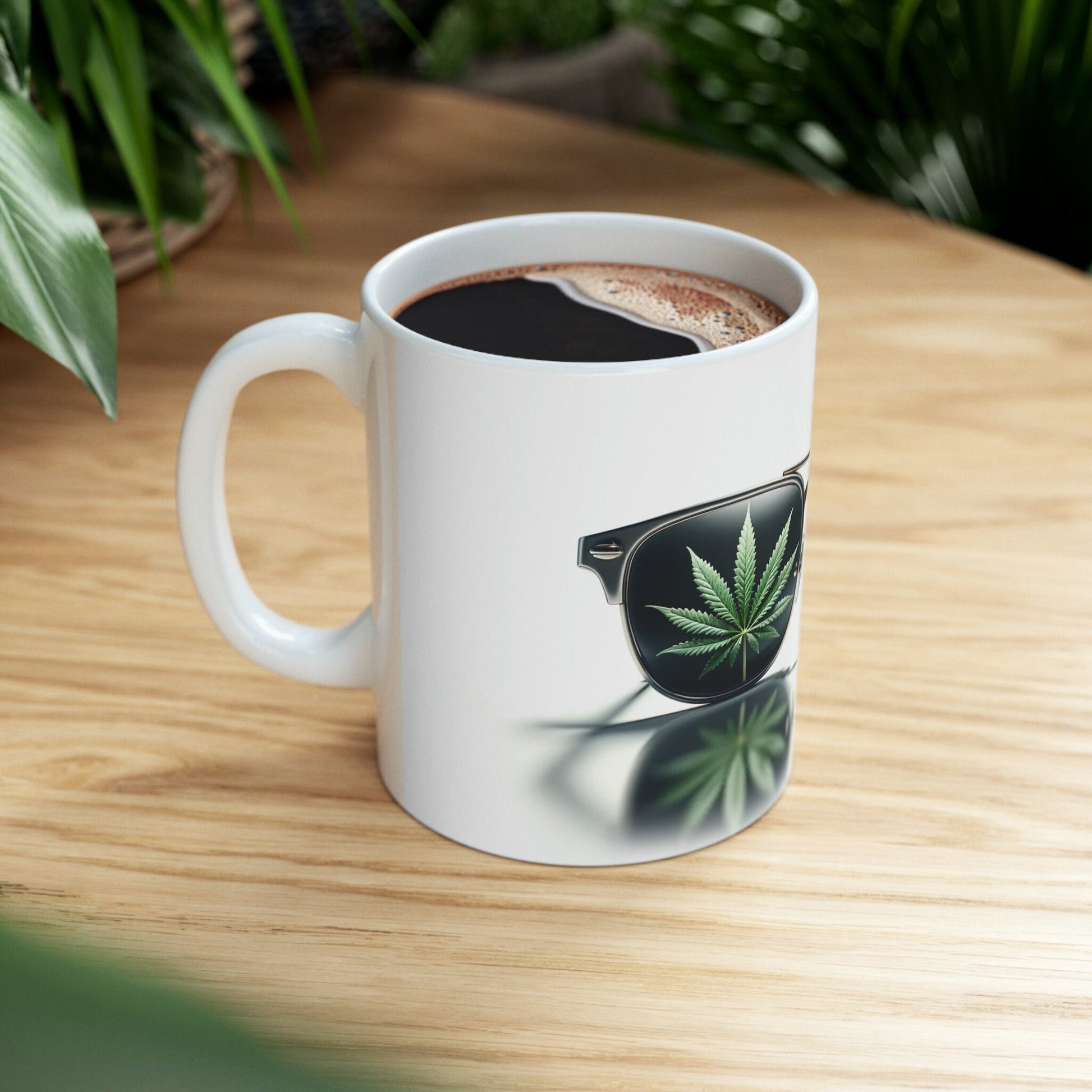 WEED GLASSES - Marijuana Themed Coffee Mugs - Perfect Gift for Smokers, Stoners, Marijuana Lovers; Wake and Bake Mug - Weed Mug / Stoner Mug