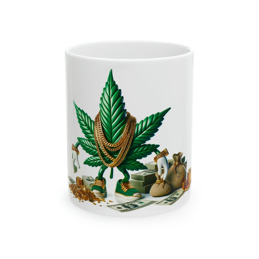 WEED LEAF BOSS - Weed Themed Coffee Mugs - Perfect Gift for Smokers, Stoners, Marijuana Lovers; Wake and Bake Mug, Marijuana Mug, Stoner Mug