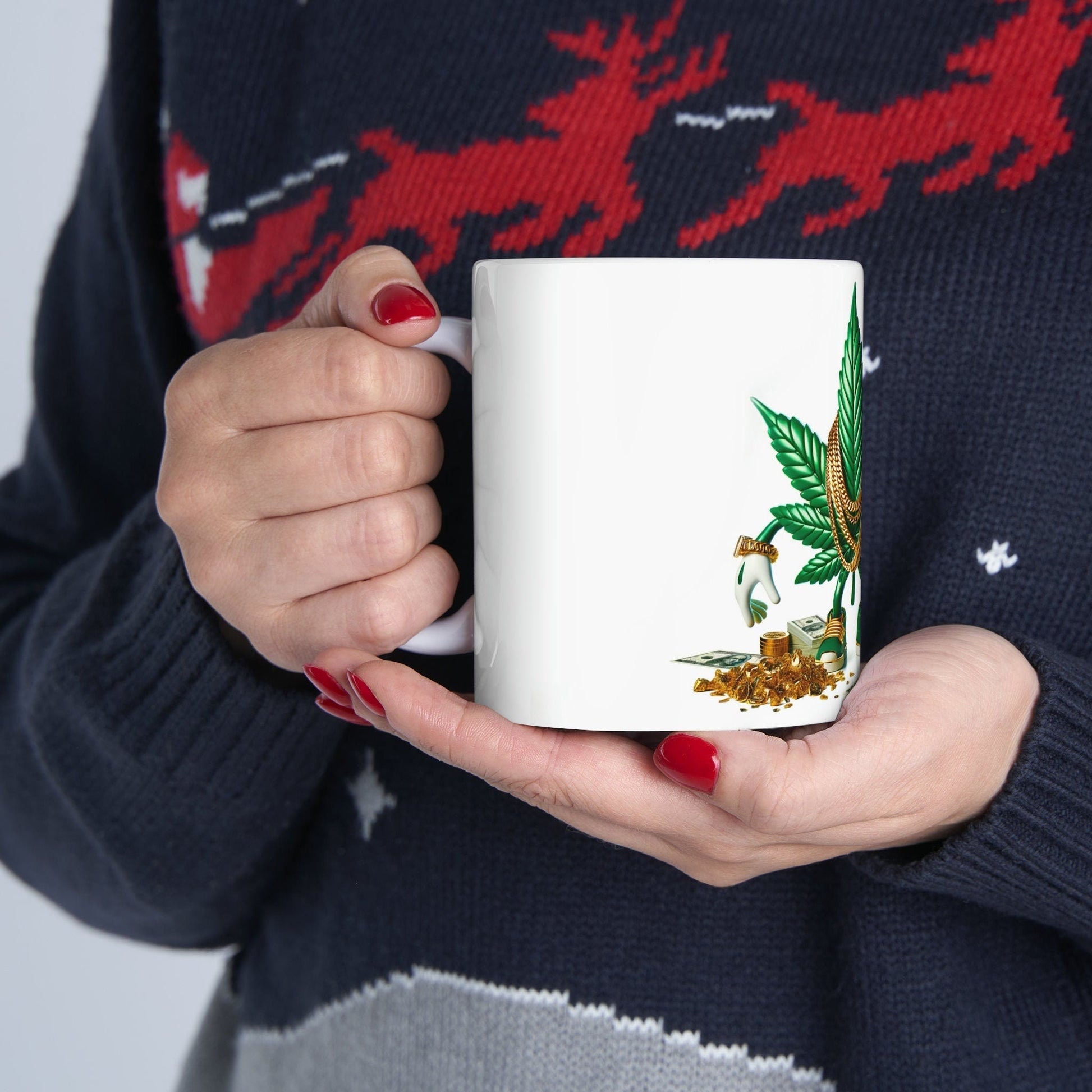 WEED LEAF BOSS - Weed Themed Coffee Mugs - Perfect Gift for Smokers, Stoners, Marijuana Lovers; Wake and Bake Mug, Marijuana Mug, Stoner Mug