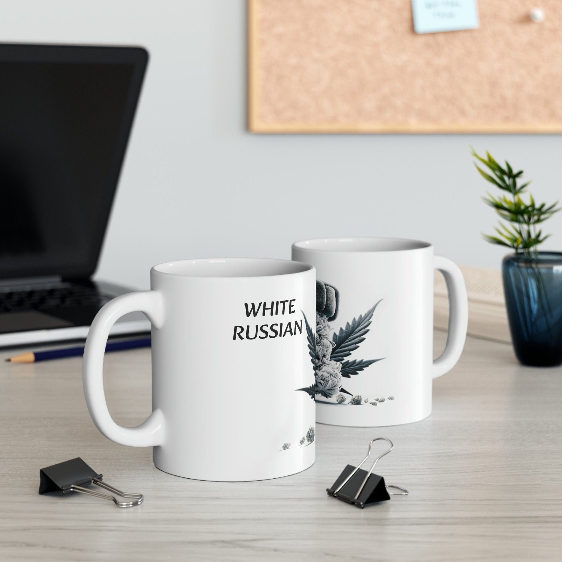WHITE RUSSIAN - WEED Strain Themed Coffee Mugs - Perfect Gift for Smokers, Stoners, Marijuana Lovers; Wake and Bake Essentials