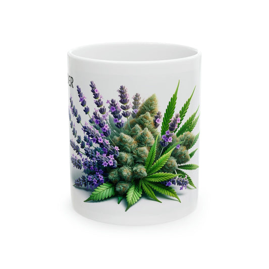 LAVENDER - WEED Strain Themed Coffee Mugs - Perfect Gift for Smokers, Stoners, Marijuana Lovers; Wake and Bake Essentials