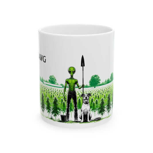 ALIEN DAWG - WEED Strain Themed Coffee Mugs - Perfect Gift for Smokers, Stoners, Marijuana Lovers; Wake and Bake Essentials