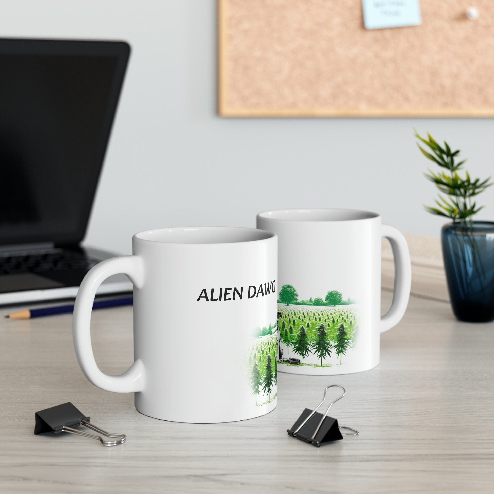 ALIEN DAWG - WEED Strain Themed Coffee Mugs - Perfect Gift for Smokers, Stoners, Marijuana Lovers; Wake and Bake Essentials