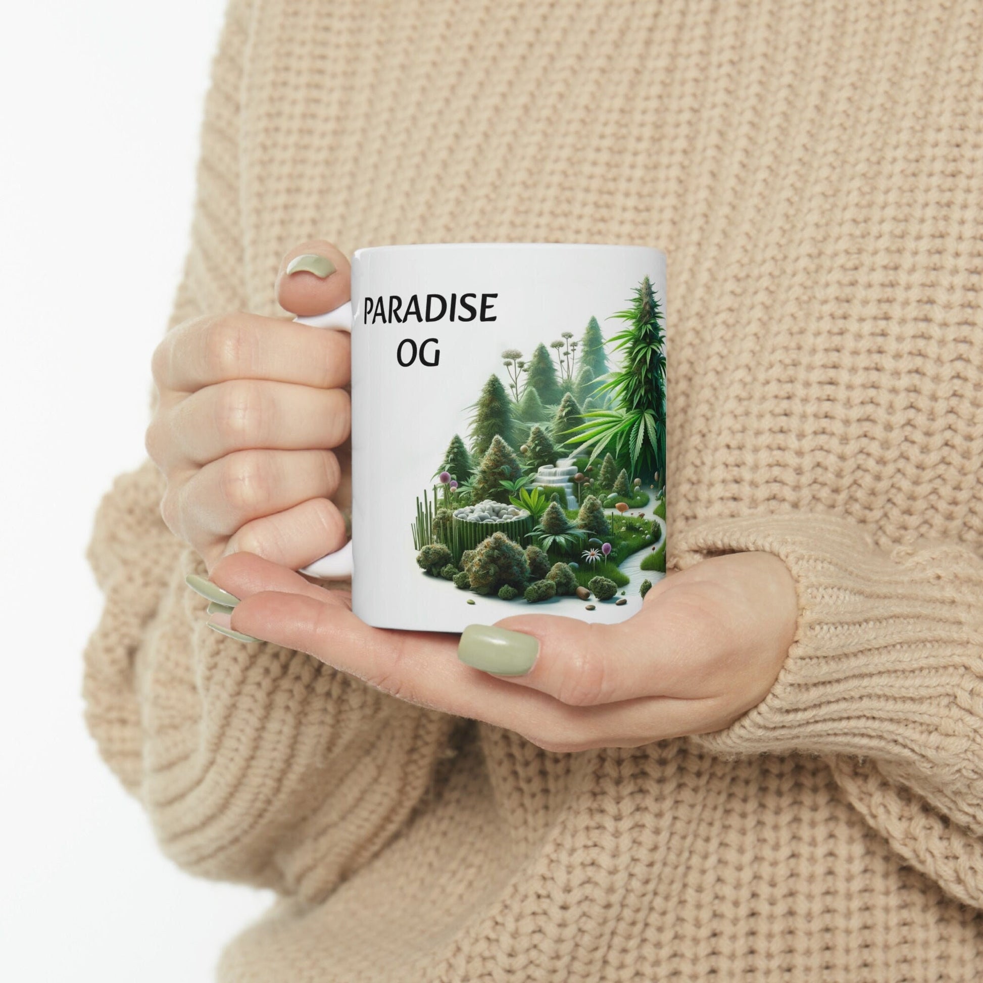 PARADISE OG - WEED Strain Themed Coffee Mugs - Perfect Gift for Smokers, Stoners, Marijuana Lovers; Wake and Bake Essentials