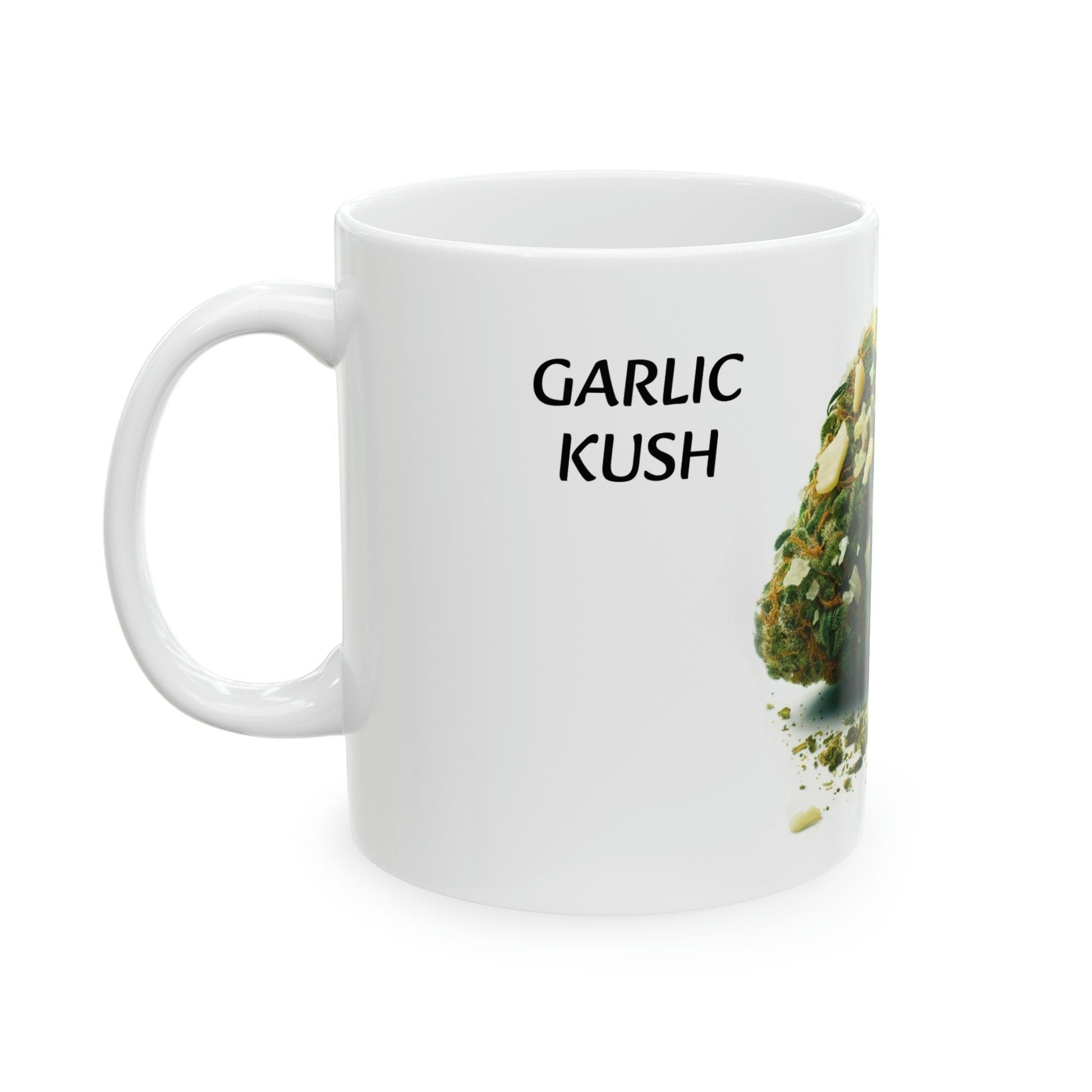 GARLIC KUSH - WEED Strain Themed Coffee Mugs - Perfect Gift for Smokers, Stoners, Marijuana Lovers; Wake and Bake Essentials