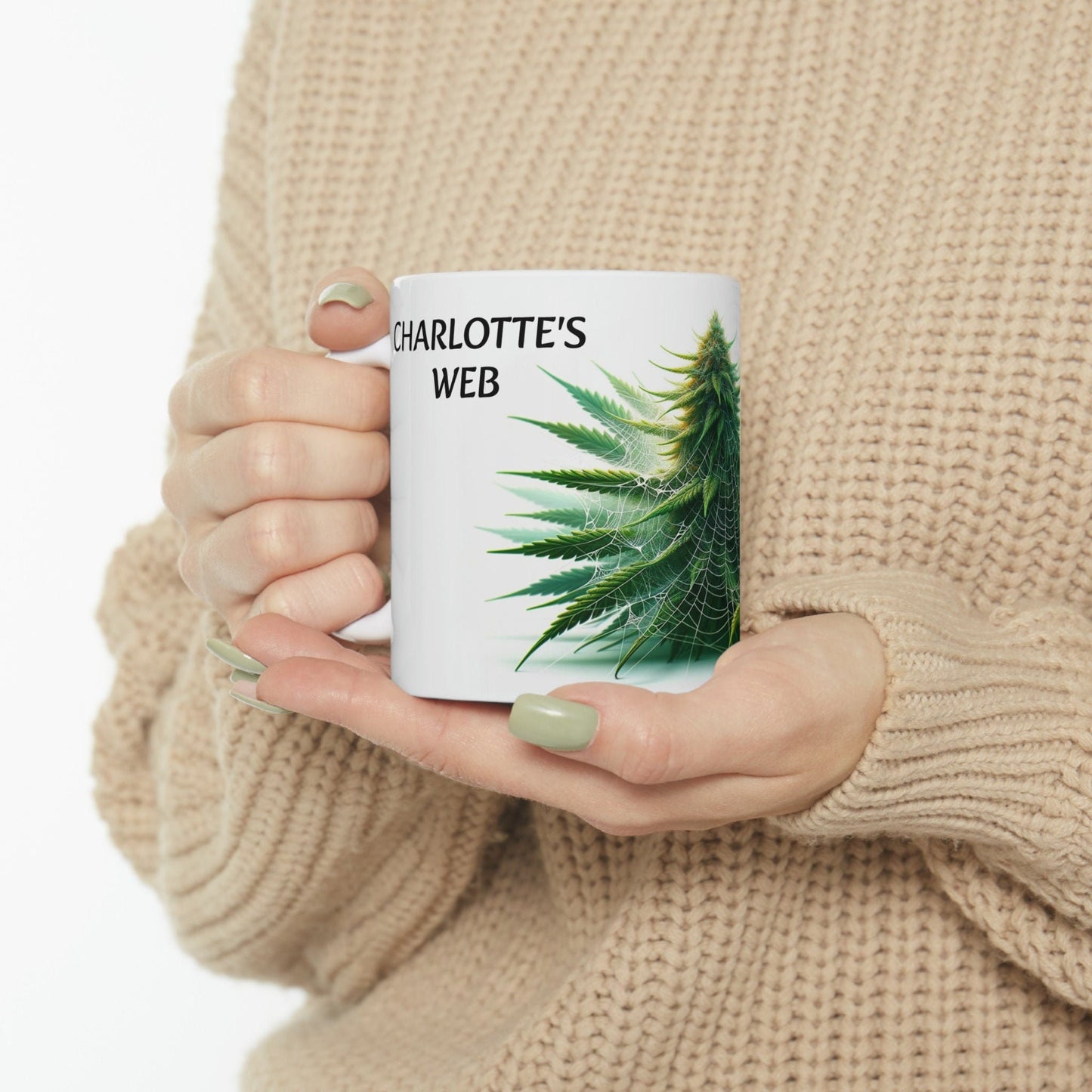 CHARLOTTE&#39;S WEB - Weed Strain Themed Coffee Mugs - Perfect Gift for Smokers, Stoners, Marijuana Lovers; Wake and Bake Essentials