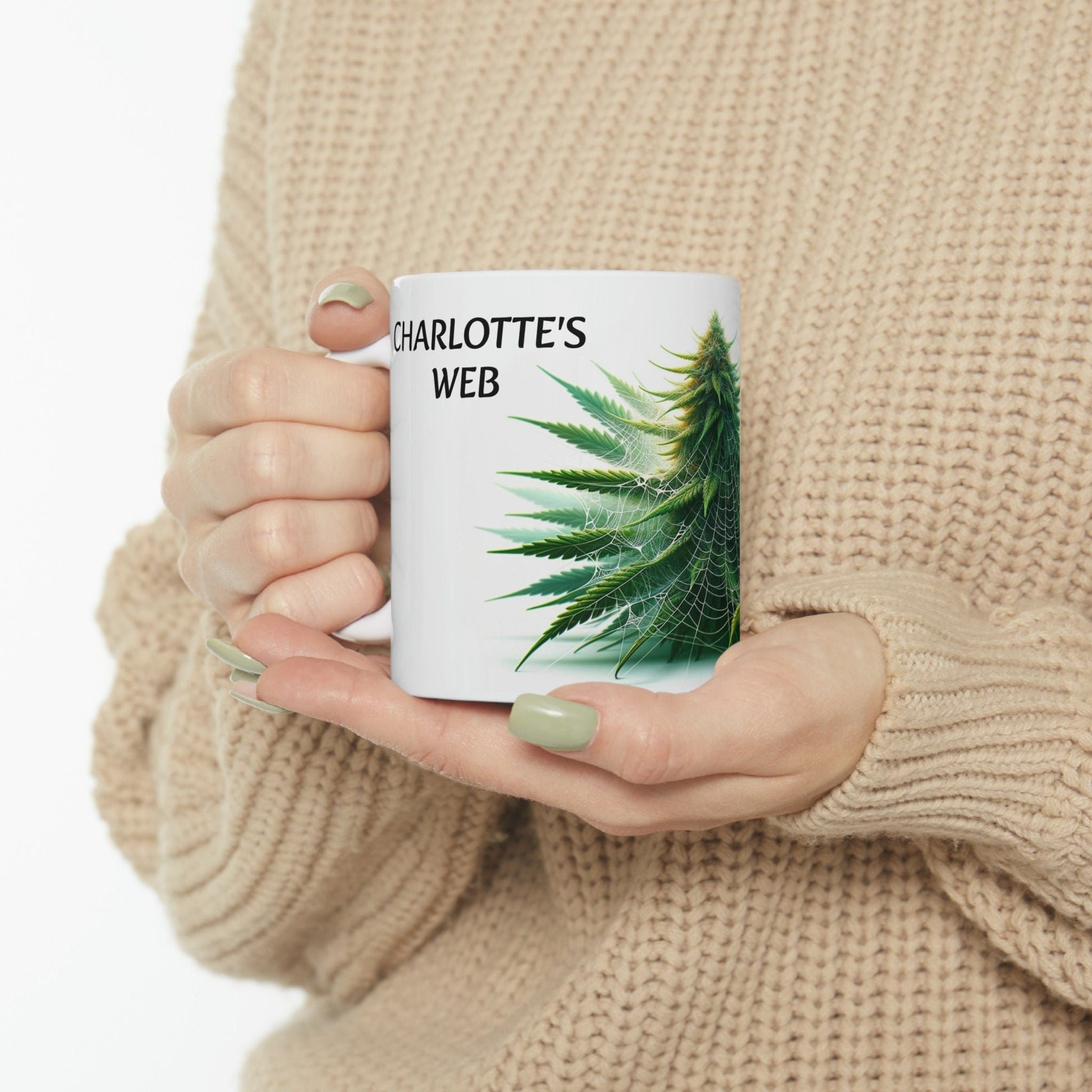 CHARLOTTE&#39;S WEB - Weed Strain Themed Coffee Mugs - Perfect Gift for Smokers, Stoners, Marijuana Lovers; Wake and Bake Essentials
