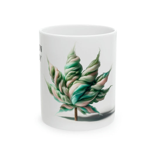 COTTON CANDY - WEED Strain Themed Coffee Mugs - Perfect Gift for Smokers, Stoners, Marijuana Lovers; Wake and Bake Essentials