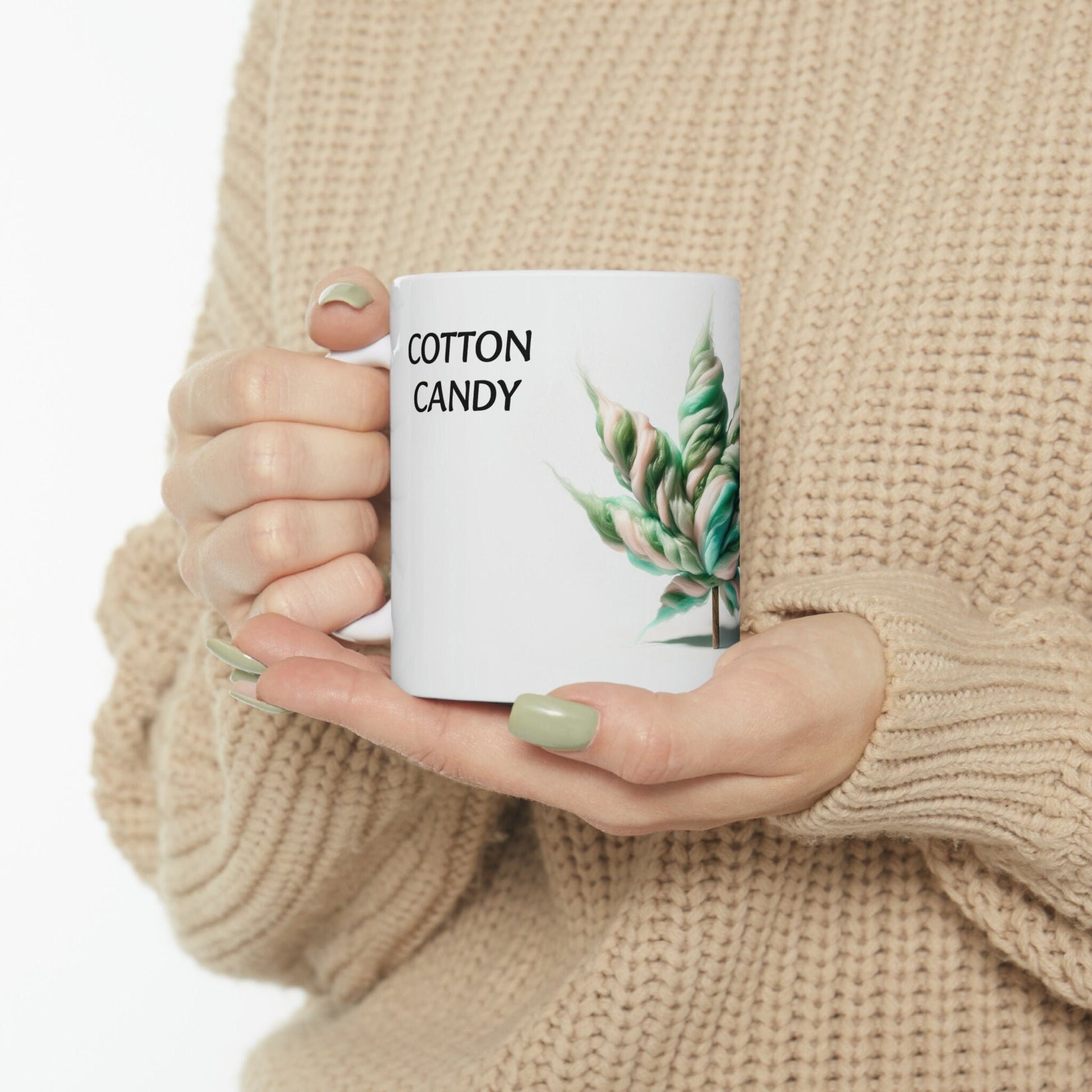 COTTON CANDY - WEED Strain Themed Coffee Mugs - Perfect Gift for Smokers, Stoners, Marijuana Lovers; Wake and Bake Essentials