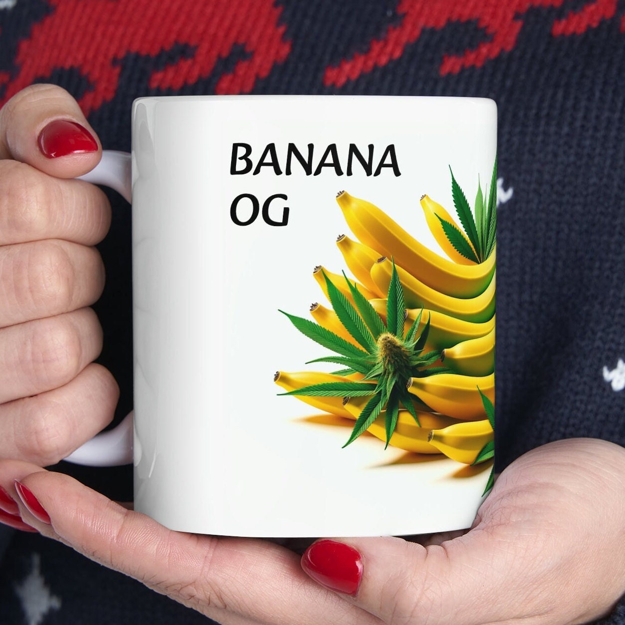 BANANA OG - WEED Strain Themed Coffee Mugs - Perfect Gift for Smokers, Stoners, Marijuana Lovers; Wake and Bake Essentials