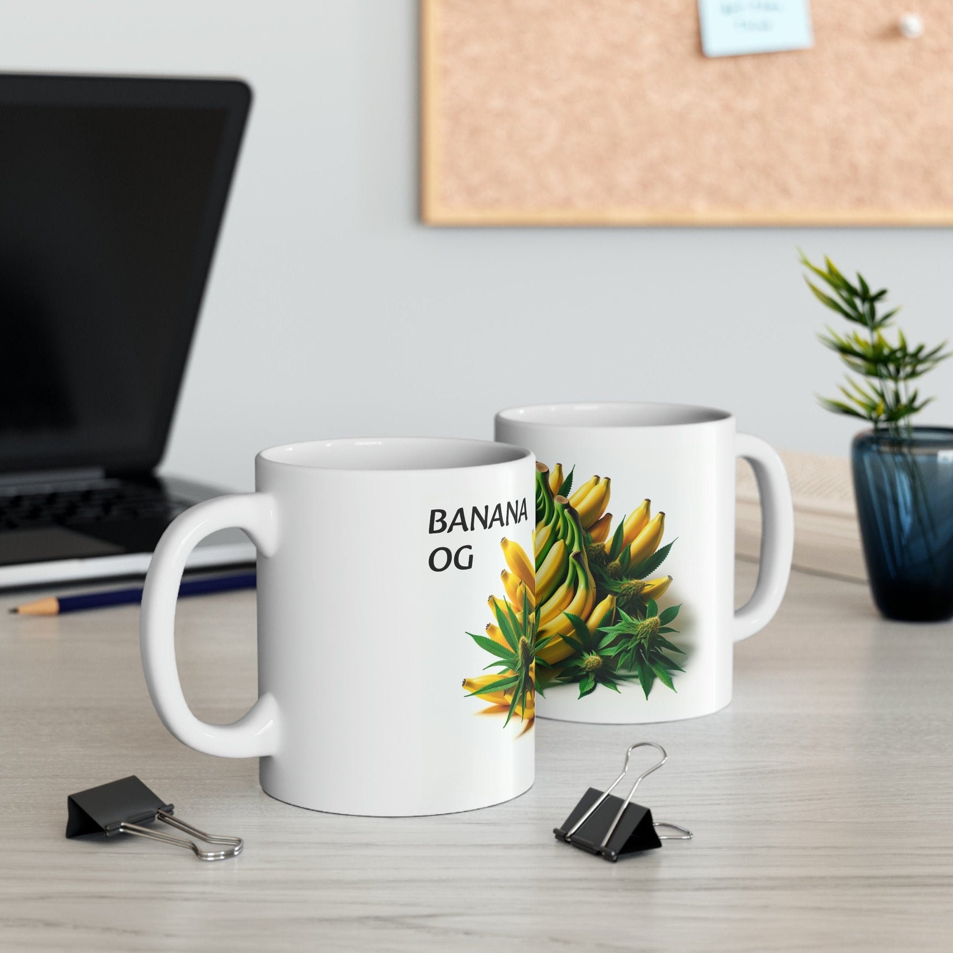 BANANA OG - WEED Strain Themed Coffee Mugs - Perfect Gift for Smokers, Stoners, Marijuana Lovers; Wake and Bake Essentials