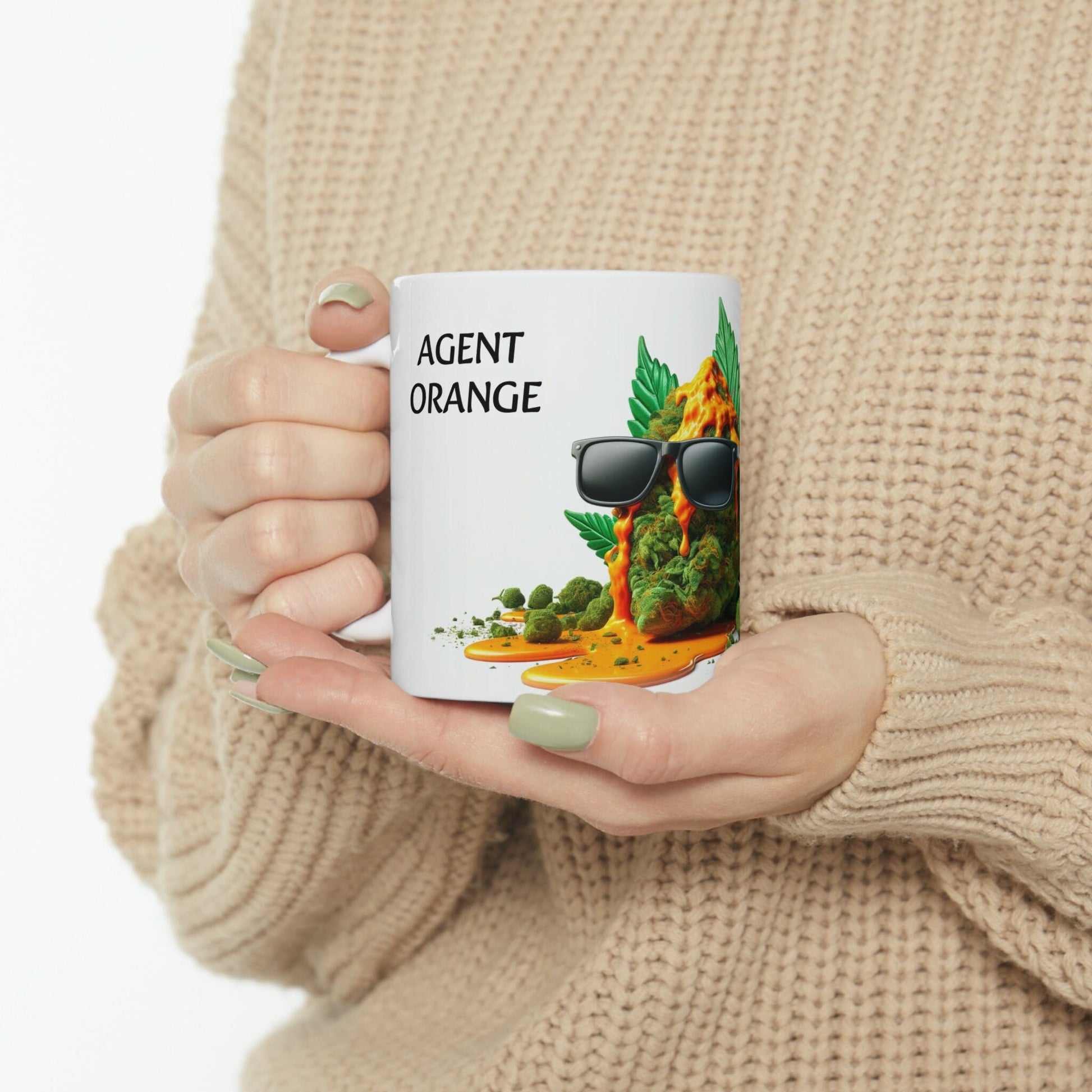 AGENT ORANGE - WEED Strain Themed Coffee Mugs - Perfect Gift for Smokers, Stoners, Marijuana Lovers; Wake and Bake Essentials