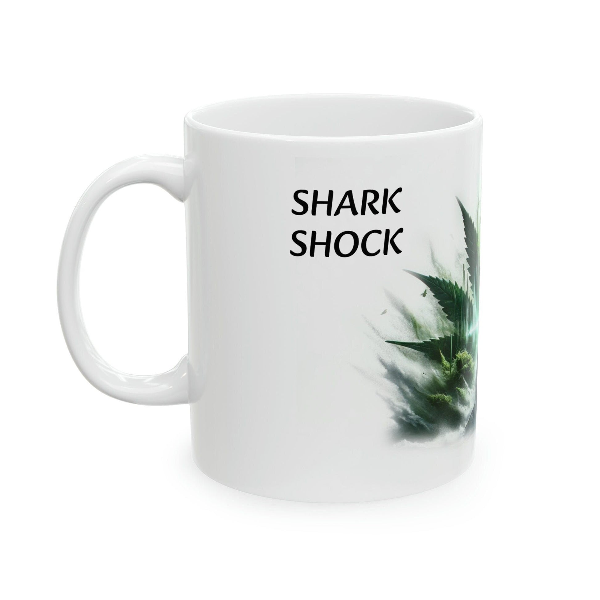 SHARK SHOCK - WEED Strain Themed Coffee Mugs - Perfect Gift for Smokers, Stoners, Marijuana Lovers; Wake and Bake Essentials
