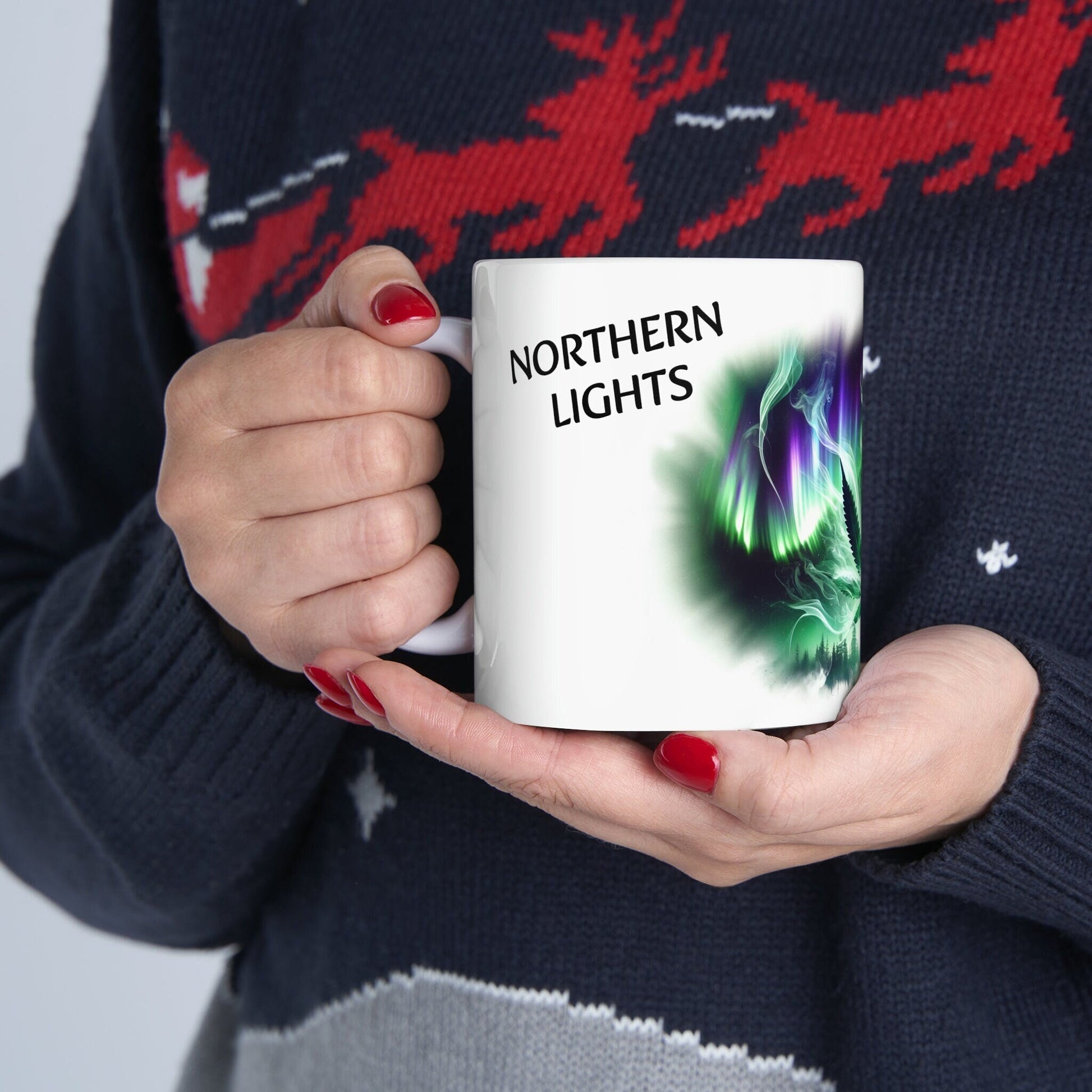 NORTHERN LIGHTS - WEED Strain Themed Coffee Mugs - Perfect Gift for Smokers, Stoners, Marijuana Lovers; Wake and Bake Essentials