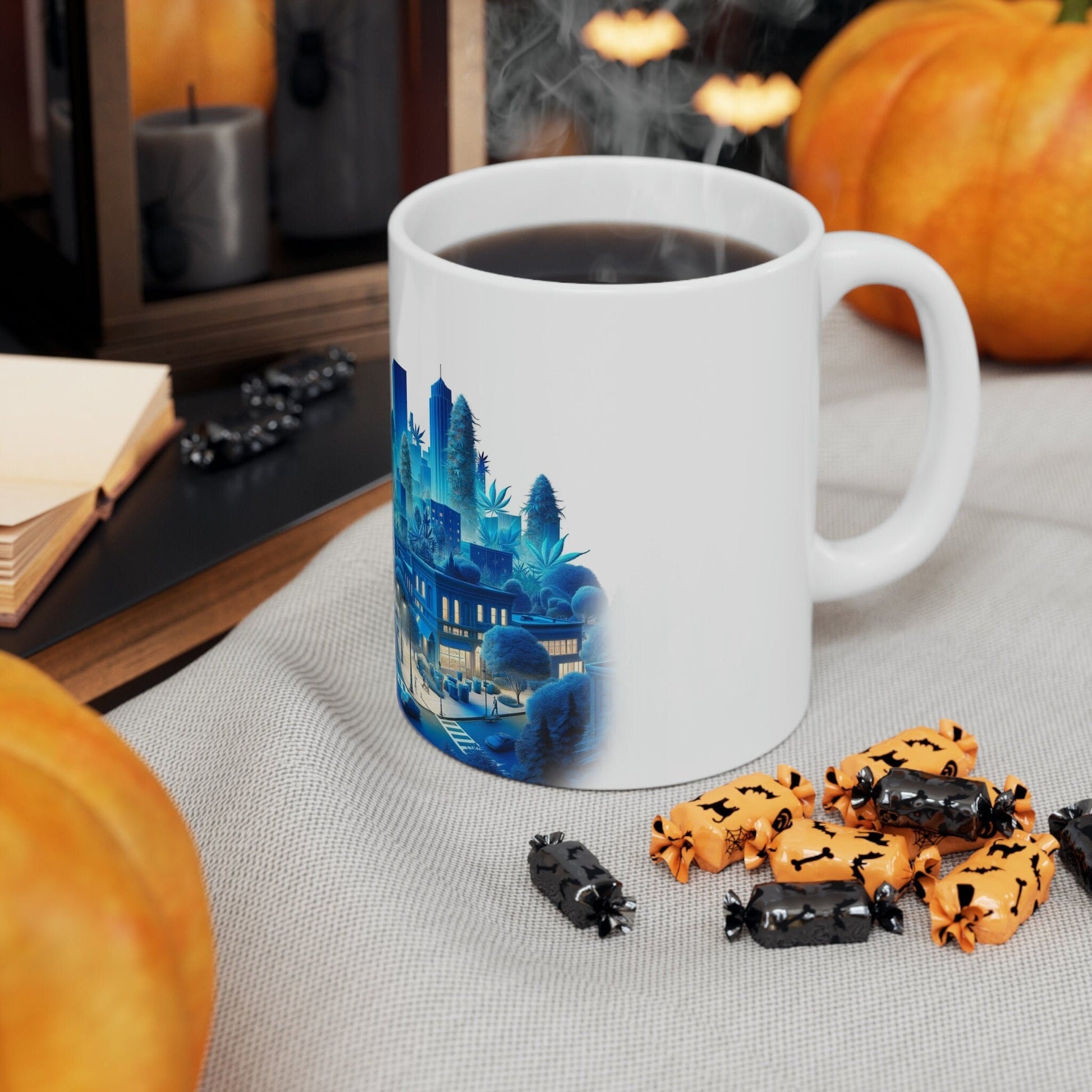 BLUE CITY Diesel - WEED Strain Themed Coffee Mugs - Perfect Gift for Smokers, Stoners, Marijuana Lovers; Wake and Bake Essentials