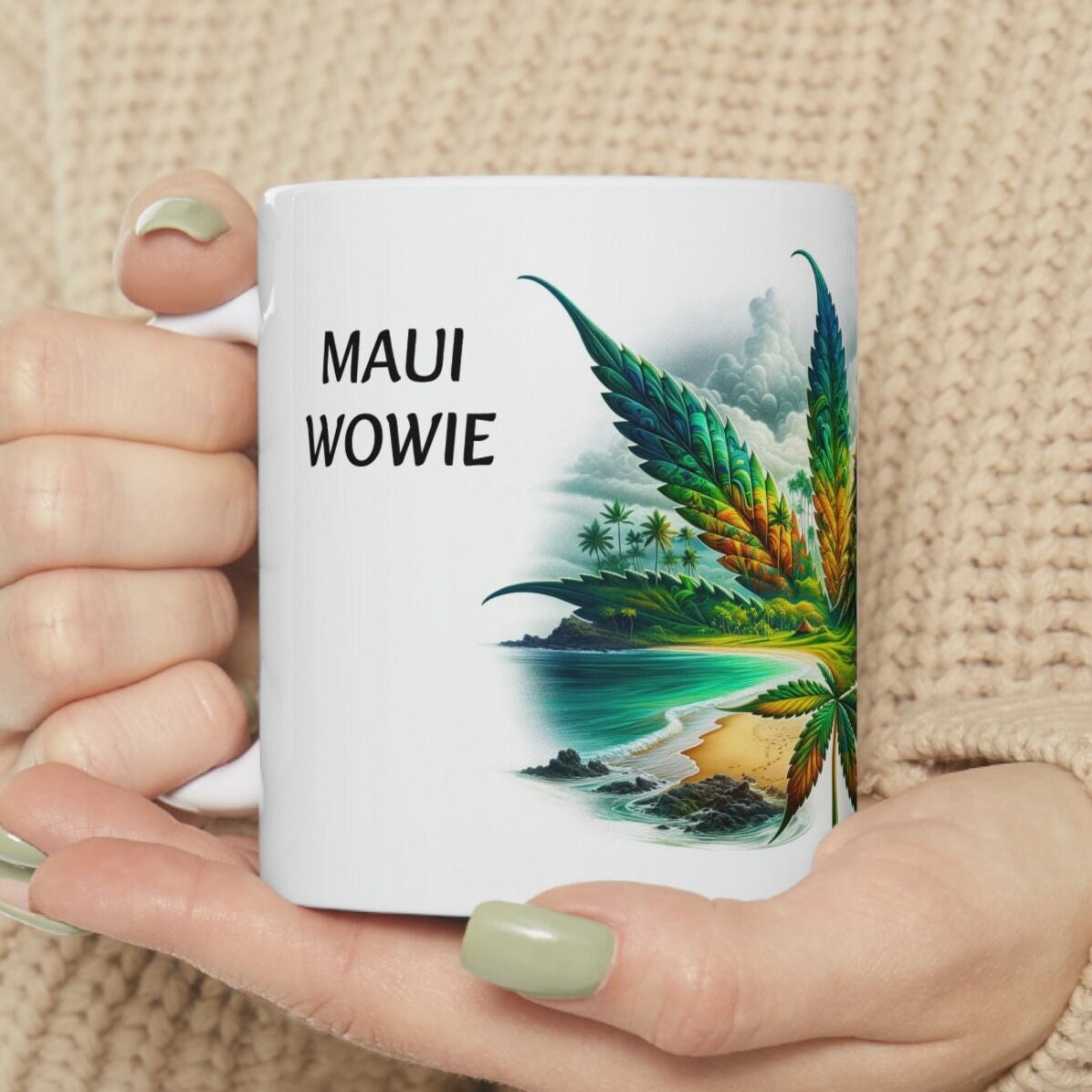 MAUI WOWIE - WEED Strain Themed Coffee Mugs - Perfect Gift for Smokers, Stoners, Marijuana Lovers; Wake and Bake Essentials