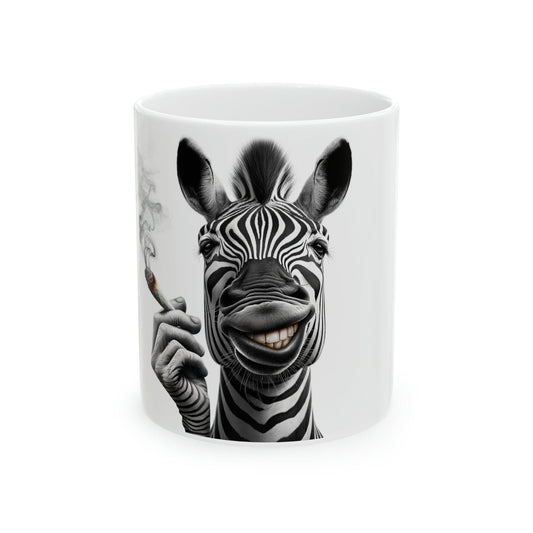 ZEBRA - WEED Themed Coffee Mugs - Perfect Gift for Smokers, Stoners, Growers; Animal Lovers - Marijuana Mug for Wake and Bake
