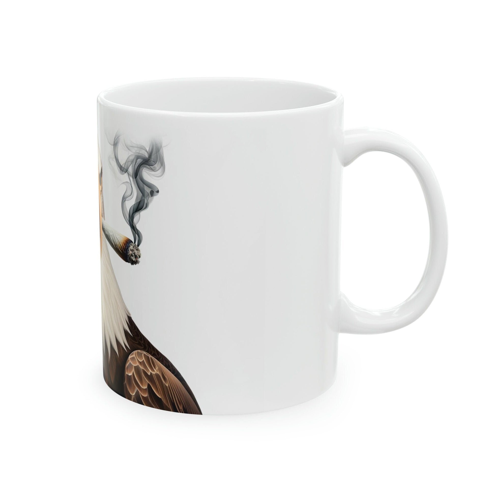BALD EAGLE - WEED Themed Coffee Mugs - Perfect Gift for Smokers, Stoners, Marijuana Lovers, Growers; Smoker - Wake and Bake