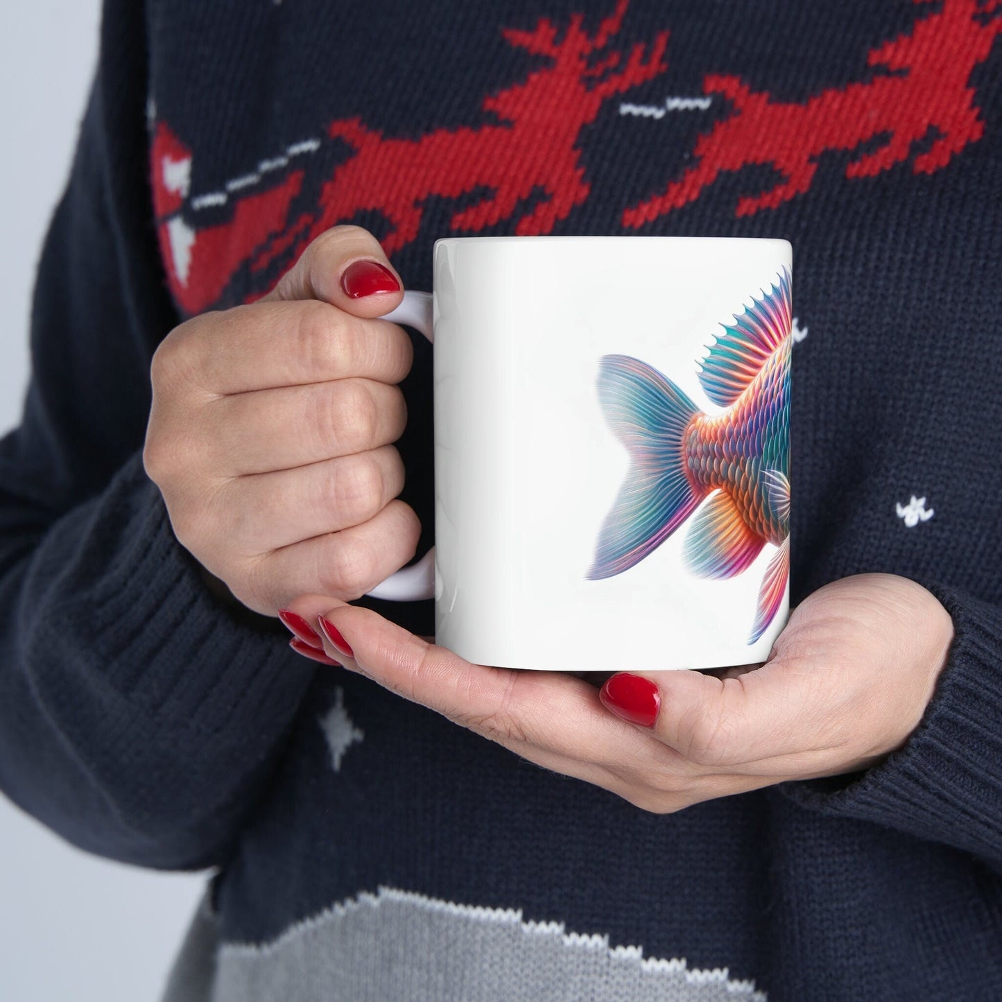 FISH - WEED Themed Coffee Mugs - Perfect Gift for Smokers, Stoners, Growers; Animal Lovers - Marijuana Mug for Wake and Bake