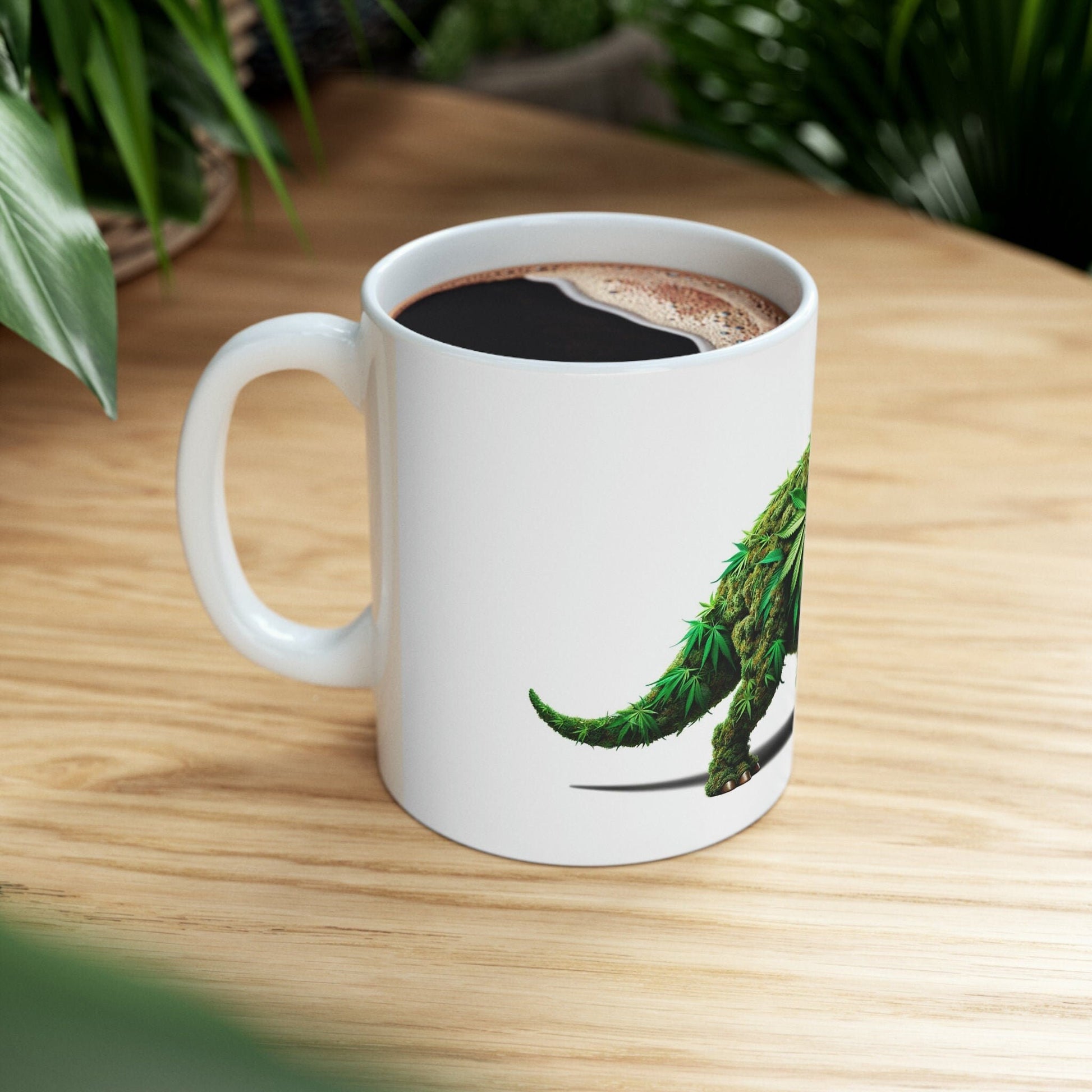 TRICERATOPS - WEED Themed Coffee Mugs - Perfect Gift for Smokers, Stoners, Growers; Animal Lovers - Marijuana Mug for Wake and Bake