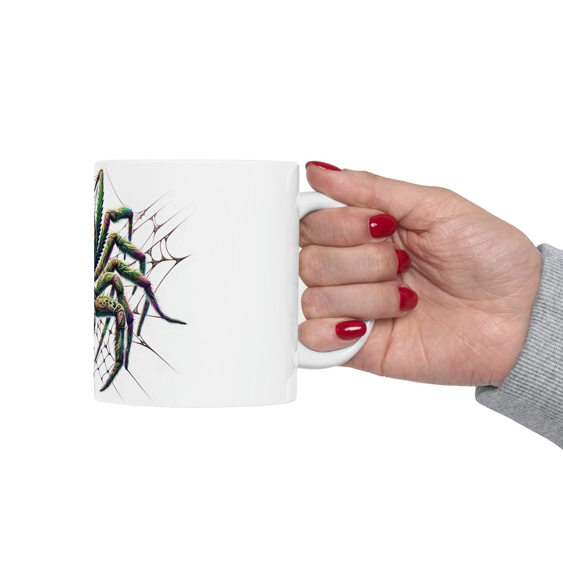 SPIDER - WEED Themed Coffee Mugs - Perfect Gift for Smokers, Stoners, Growers; Animal Lovers - Marijuana Mug for Wake and Bake