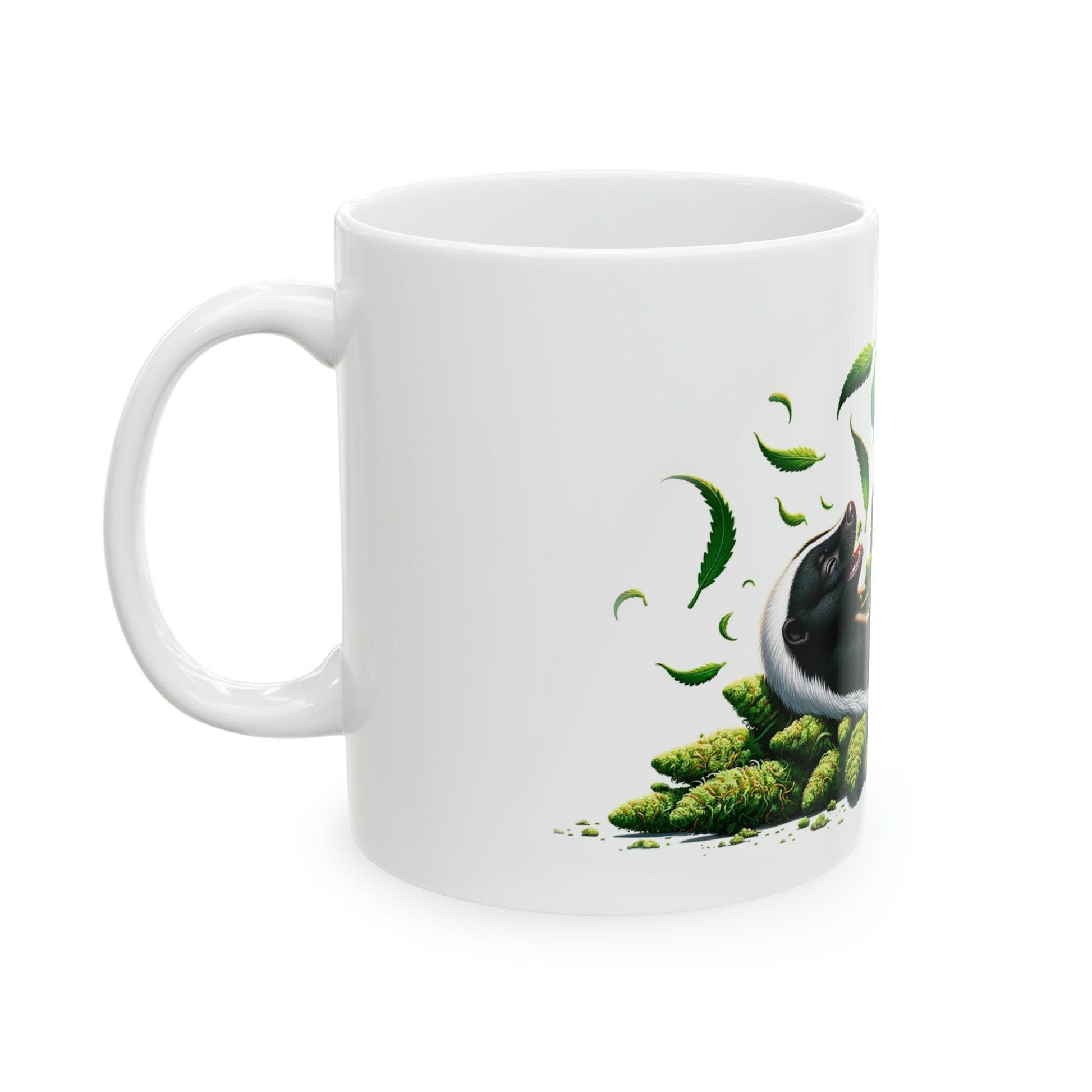 SKUNK - WEED Themed Coffee Mugs - Perfect Gift for Smokers, Stoners, Growers; Animal Lovers - Marijuana Mug for Wake and Bake