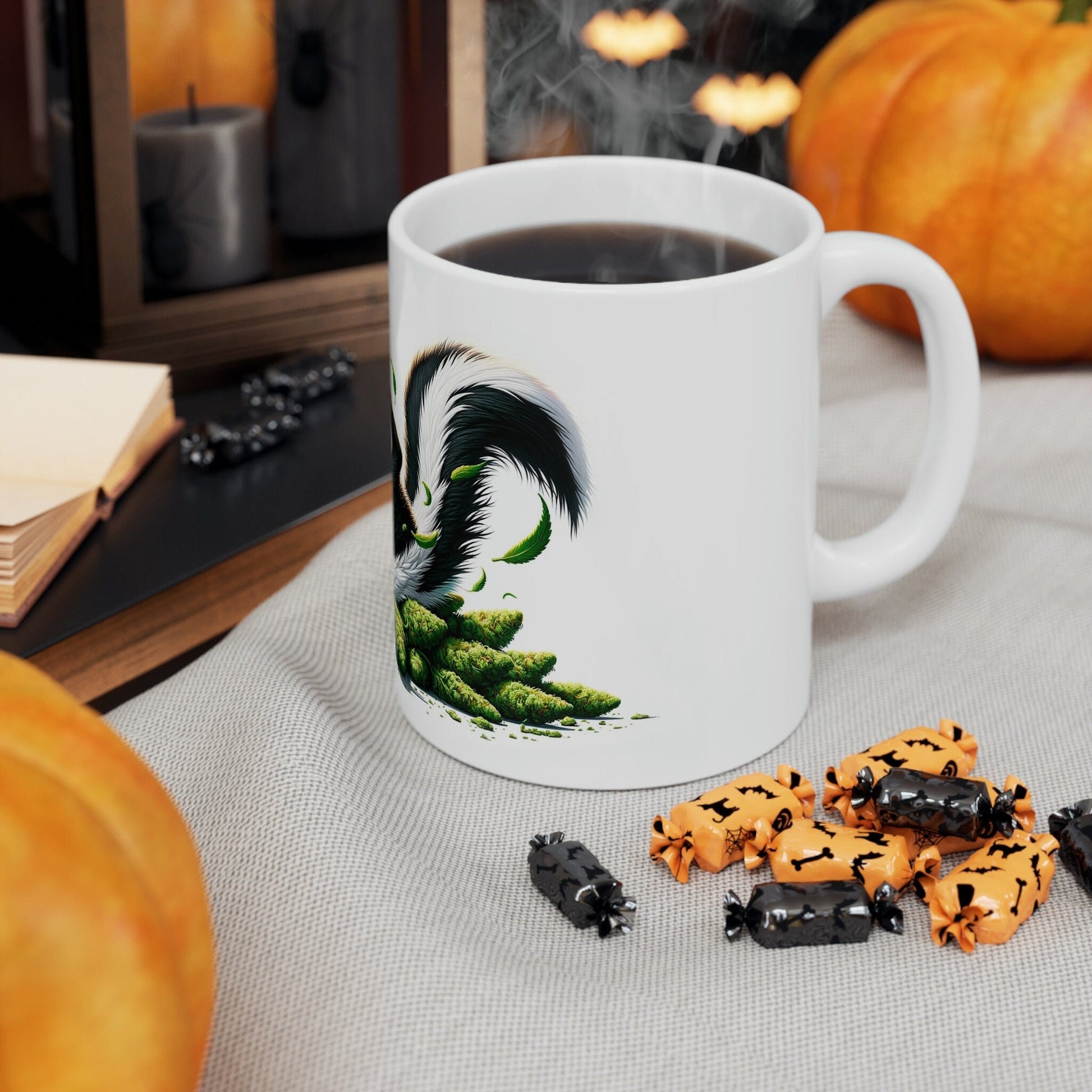SKUNK - WEED Themed Coffee Mugs - Perfect Gift for Smokers, Stoners, Growers; Animal Lovers - Marijuana Mug for Wake and Bake
