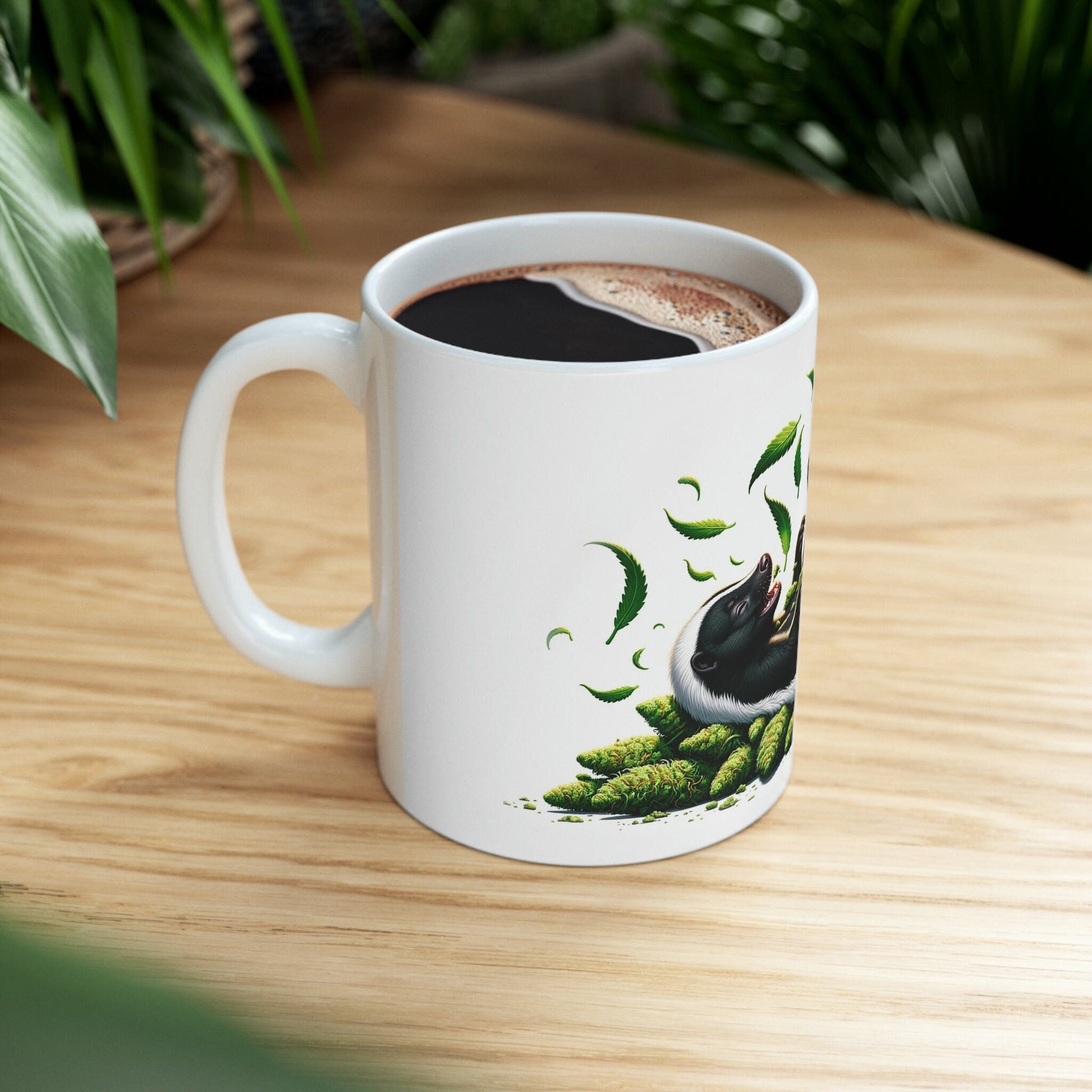 SKUNK - WEED Themed Coffee Mugs - Perfect Gift for Smokers, Stoners, Growers; Animal Lovers - Marijuana Mug for Wake and Bake