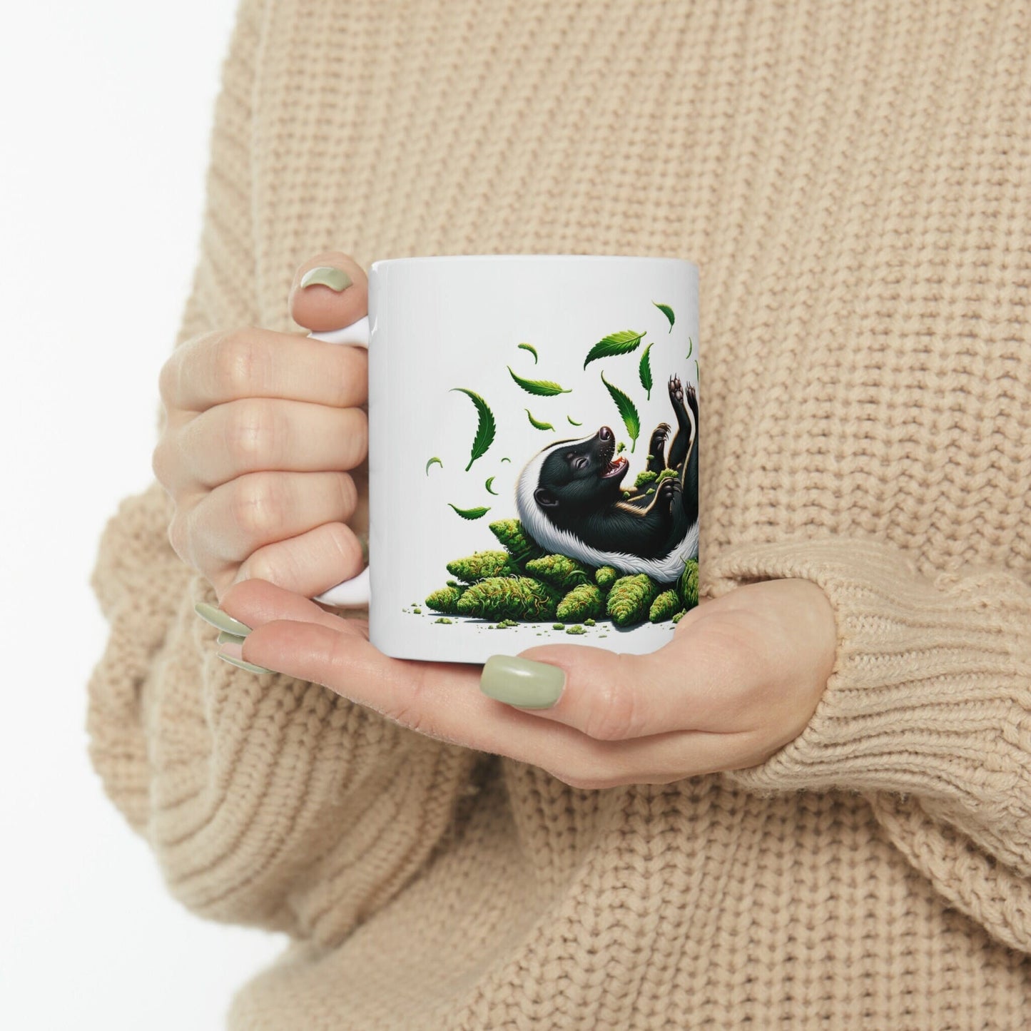 SKUNK - WEED Themed Coffee Mugs - Perfect Gift for Smokers, Stoners, Growers; Animal Lovers - Marijuana Mug for Wake and Bake