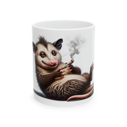 POSSUM - WEED Themed Coffee Mugs - Perfect Gift for Smokers, Stoners, Growers; Animal Lovers - Marijuana Mug for Wake and Bake