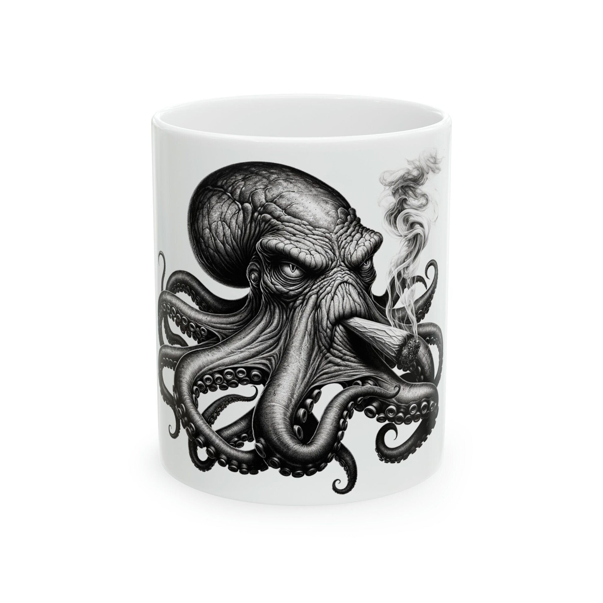 OCTOPUS - WEED Themed Coffee Mugs - Perfect Gift for Smokers, Stoners, Growers; Animal Lovers - Marijuana Mug for Wake and Bake
