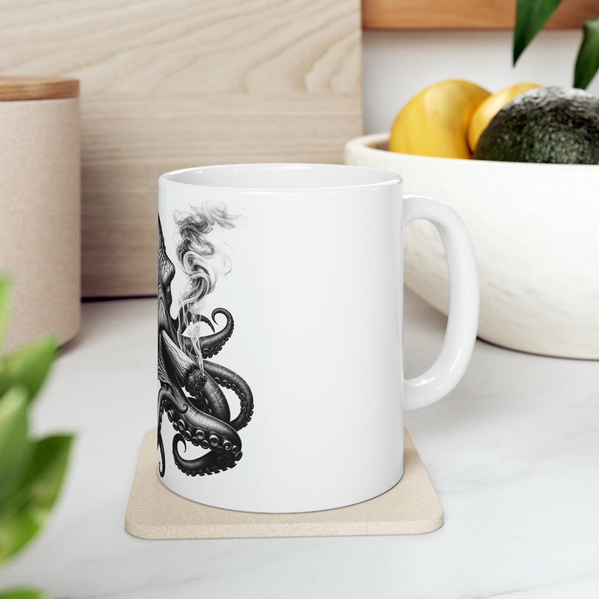 OCTOPUS - WEED Themed Coffee Mugs - Perfect Gift for Smokers, Stoners, Growers; Animal Lovers - Marijuana Mug for Wake and Bake