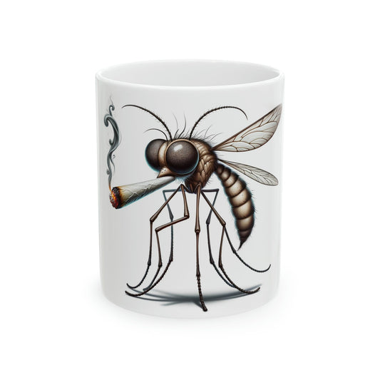 MOSQUITO - WEED Themed Coffee Mugs - Perfect Gift for Smokers, Stoners, Growers; Animal Lovers - Marijuana Mug for Wake and Bake