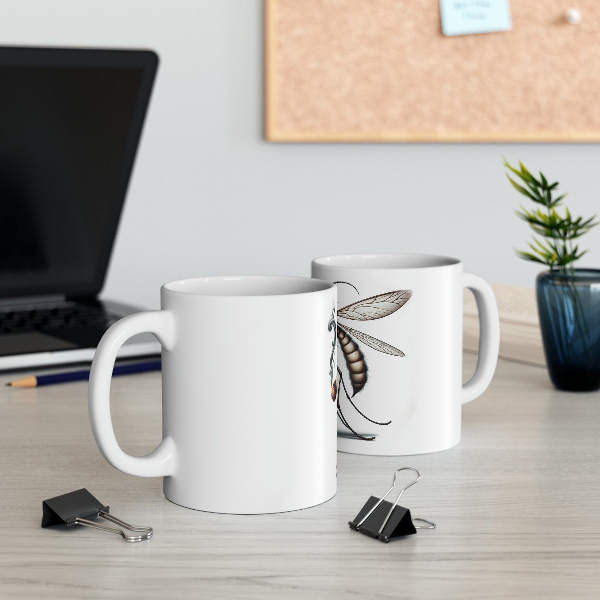 MOSQUITO - WEED Themed Coffee Mugs - Perfect Gift for Smokers, Stoners, Growers; Animal Lovers - Marijuana Mug for Wake and Bake