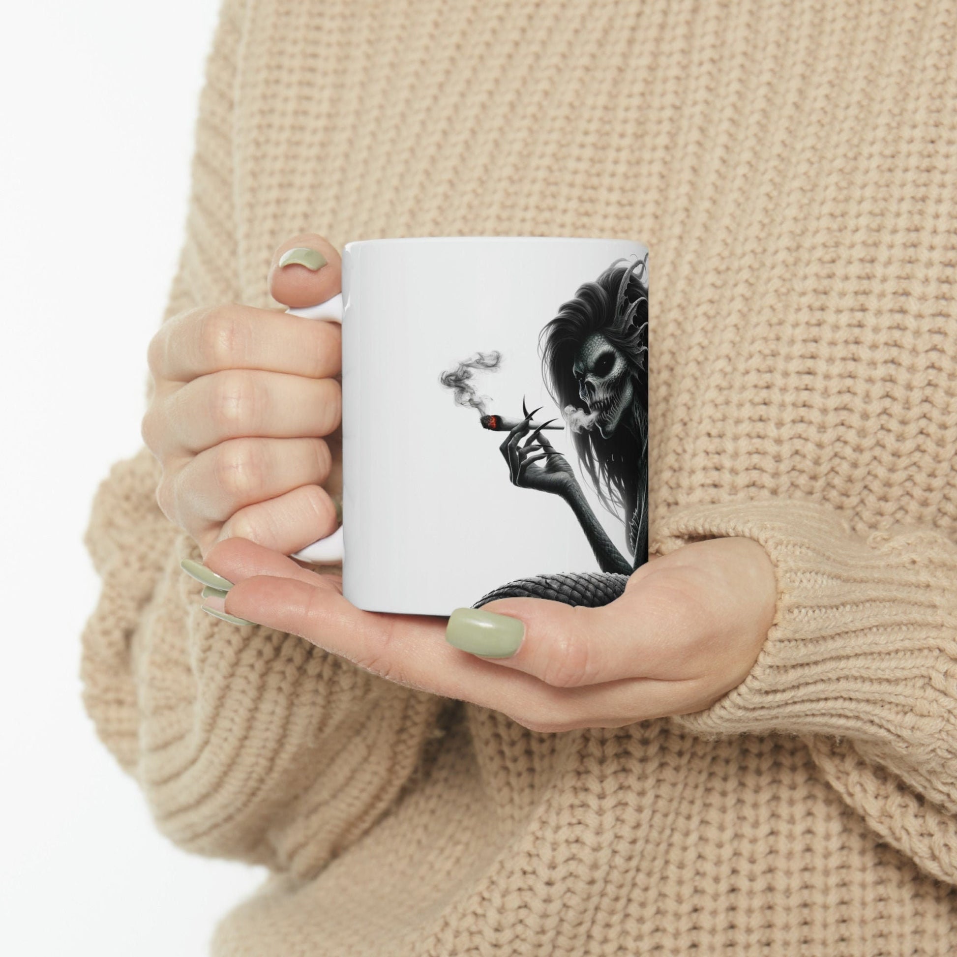 MONSTER - WEED Themed Coffee Mugs - Perfect Gift for Smokers, Stoners, Growers; Animal Lovers - Marijuana Mug for Wake and Bake