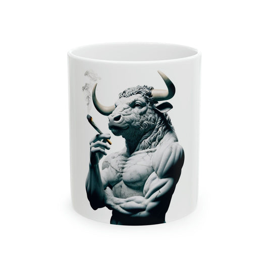 MINOTAUR - WEED Themed Coffee Mugs - Perfect Gift for Smokers, Stoners, Growers; Animal Lovers - Marijuana Mug for Wake and Bake