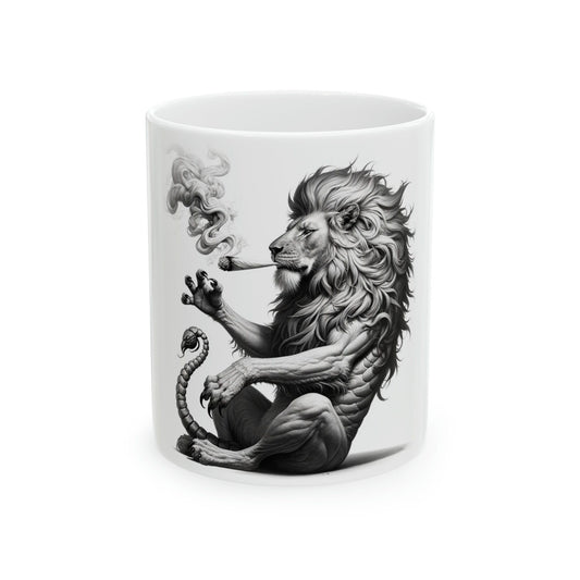 MANTICORE - WEED Themed Coffee Mugs - Perfect Gift for Smokers, Stoners, Growers; Animal Lovers - Marijuana Mug for Wake and Bake