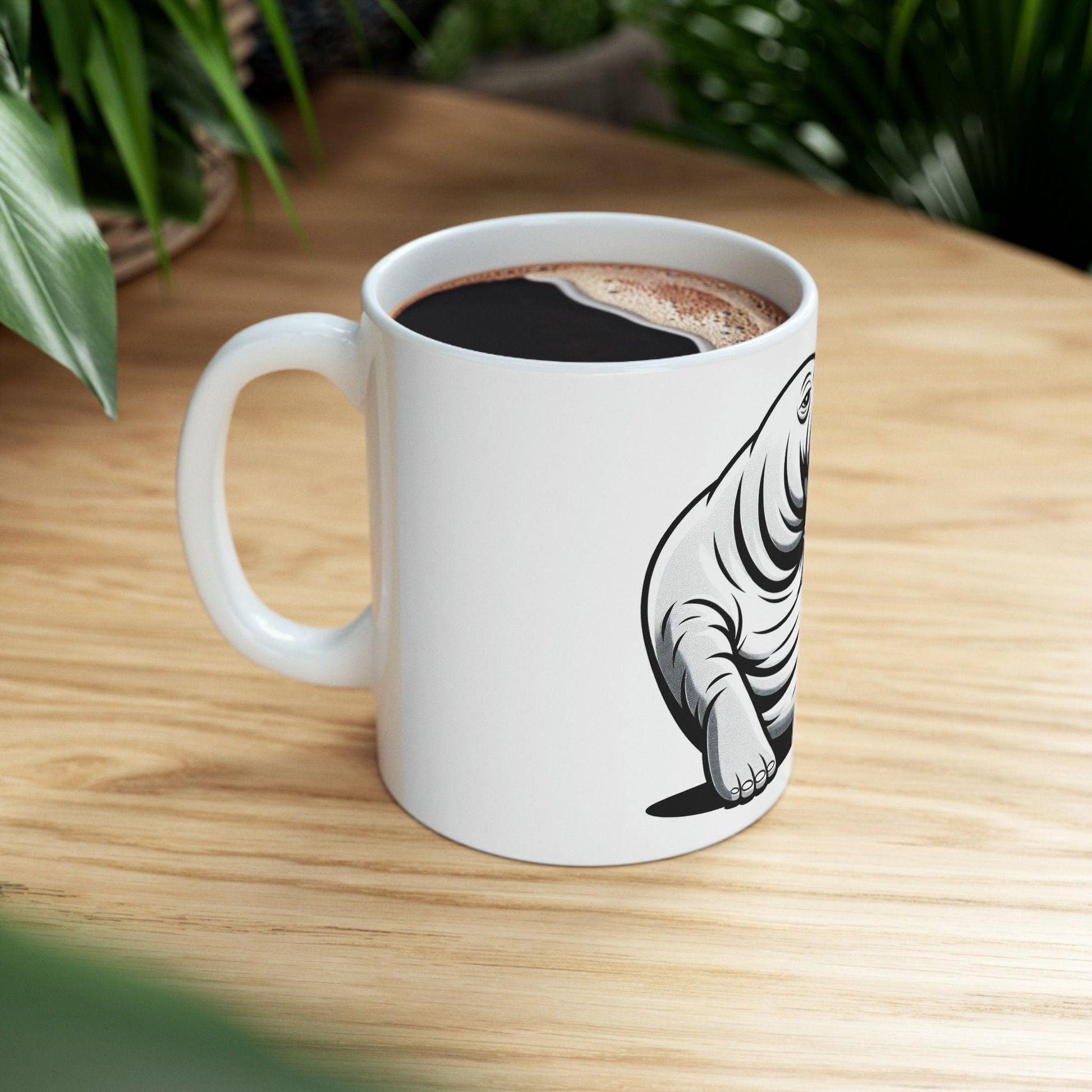 MANATEE - WEED Themed Coffee Mugs - Perfect Gift for Smokers, Stoners, Growers; Animal Lovers - Marijuana Mug for Wake and Bake