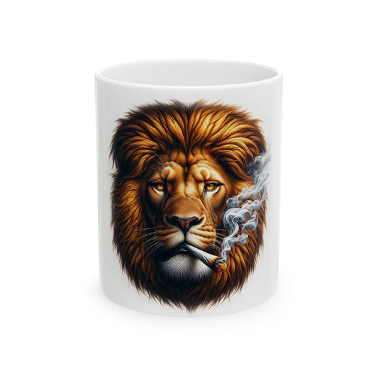 LION - WEED Themed Coffee Mugs - Perfect Gift for Smokers, Stoners, Growers; Animal Lovers - Marijuana Mug for Wake and Bake
