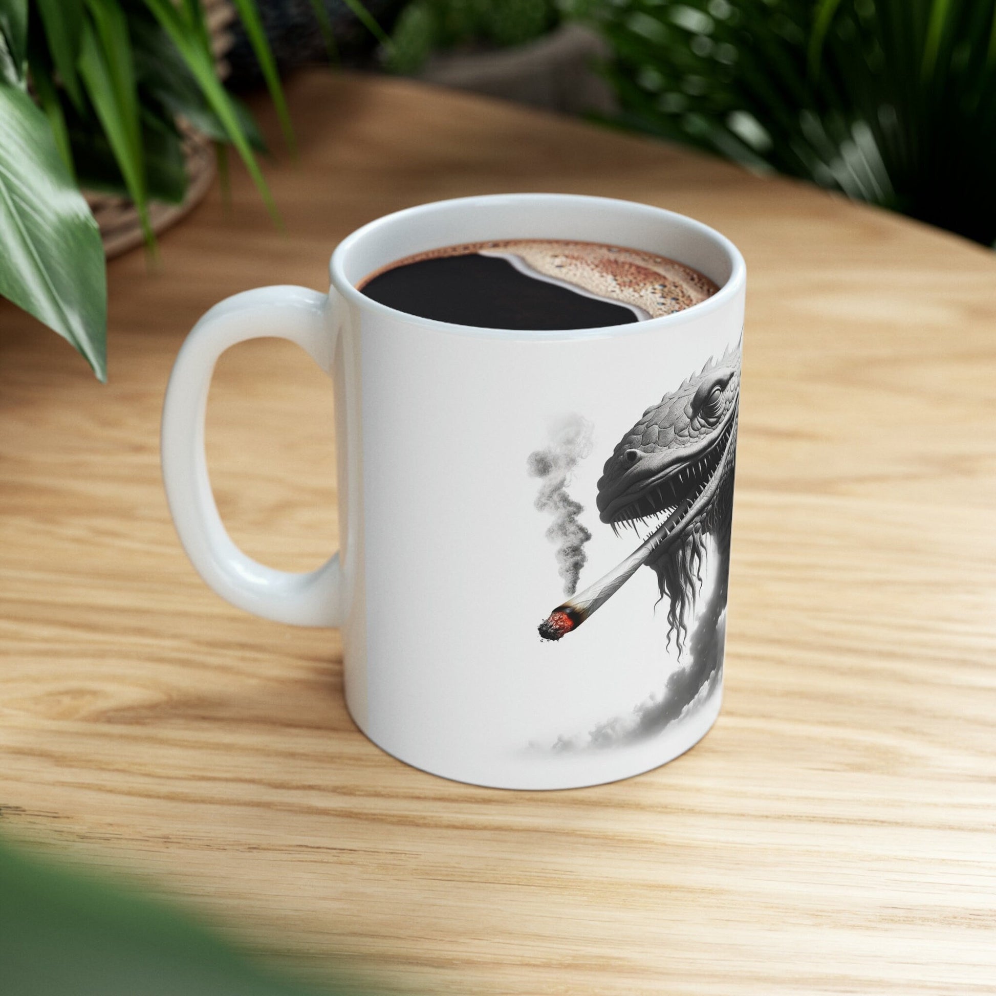 LEVIATHAN - WEED Themed Coffee Mugs - Perfect Gift for Smokers, Stoners, Growers; Animal Lovers - Marijuana Mug for Wake and Bake
